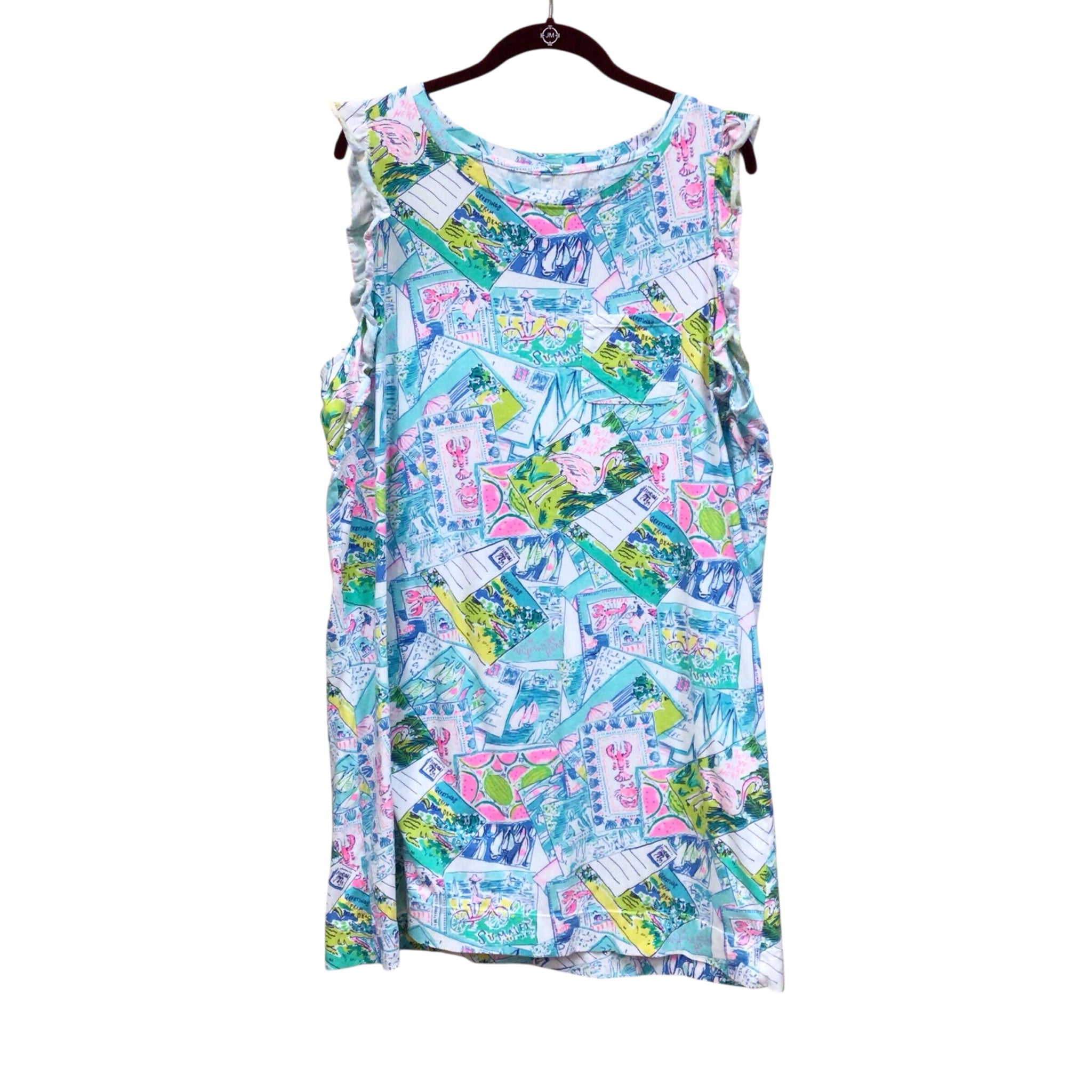 Lilly Pulitzer Laina Ruffle T-Shirt Dress Size XL