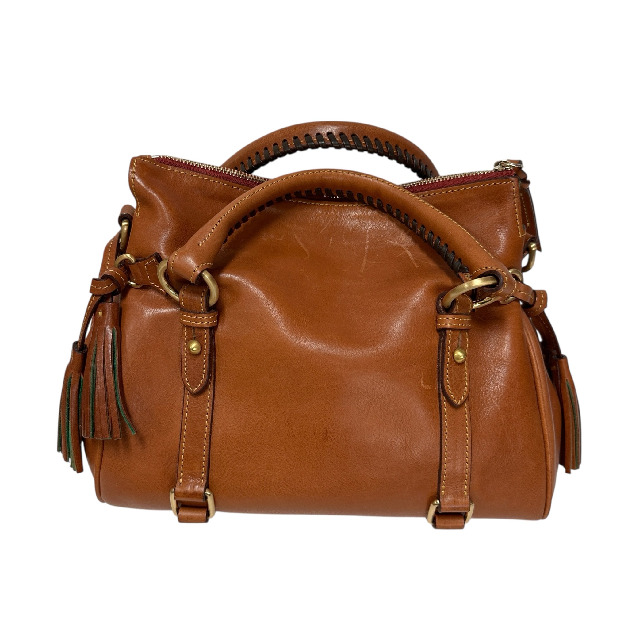 Dooney & Bourke Florentine Leather Satchel Brown