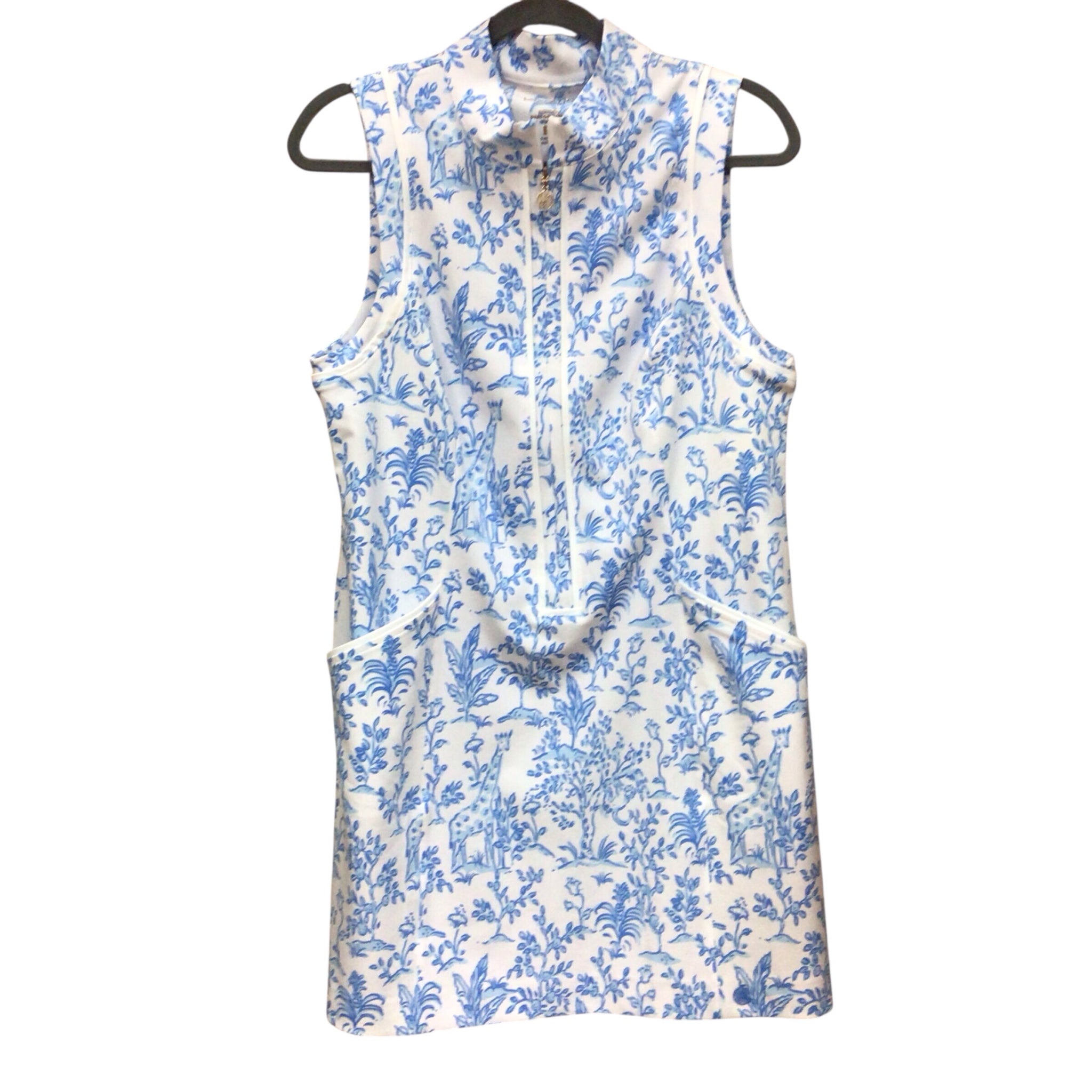Lilly Pulitzer "Luxletic Kathy" Sleeveless Blue & White Dress Size 12