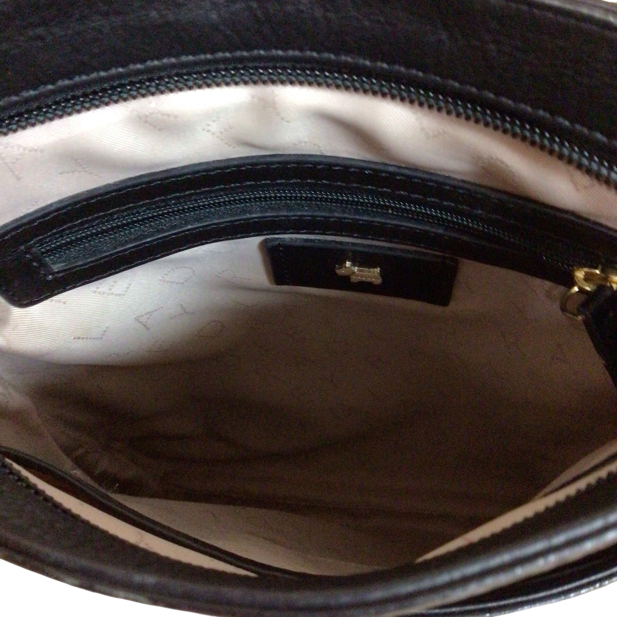 Radley London Pockets 2.0 Faux Croc Leather Black Crossbody Bag