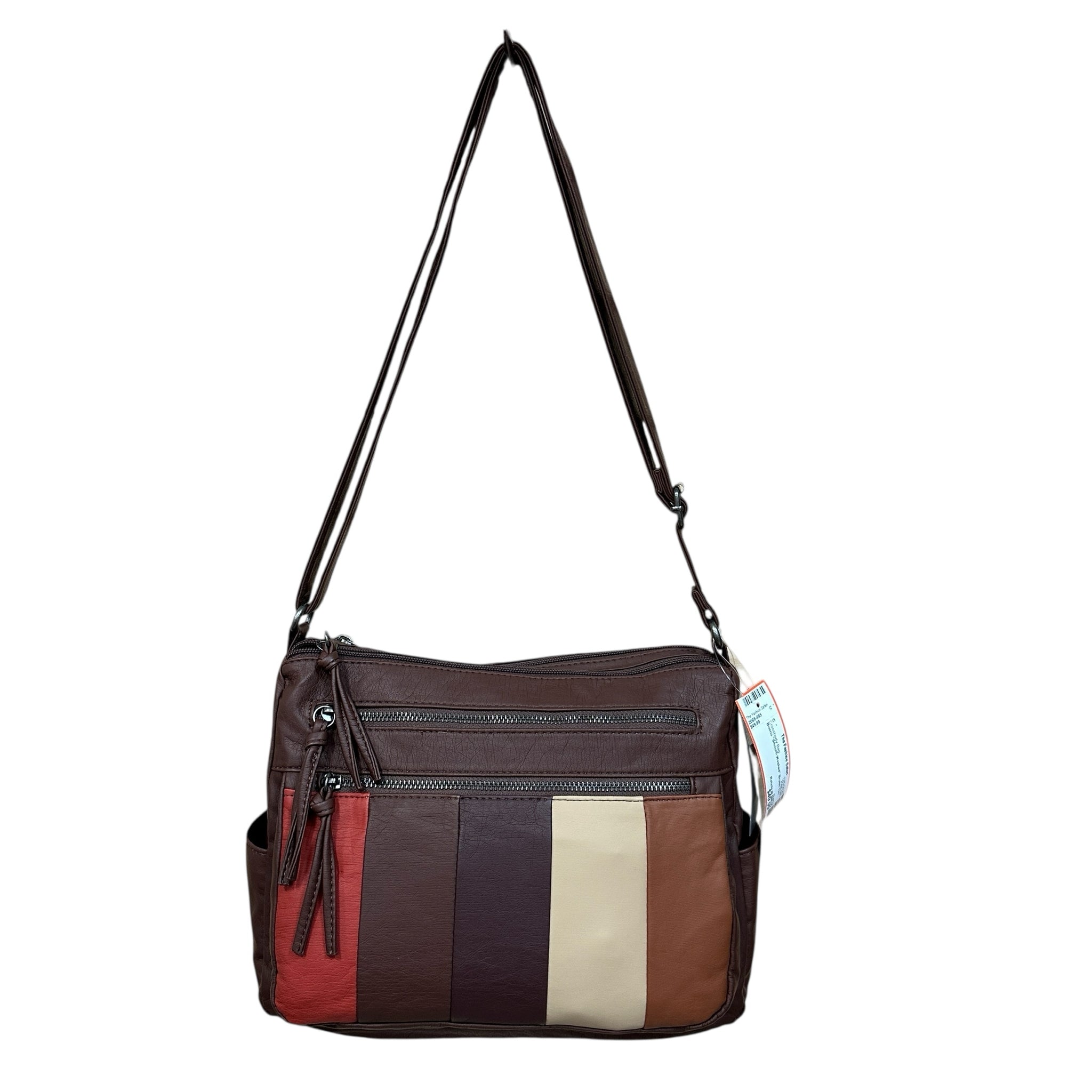 Bueno "Smooth Washed" Brown Tan Crossbody Bag