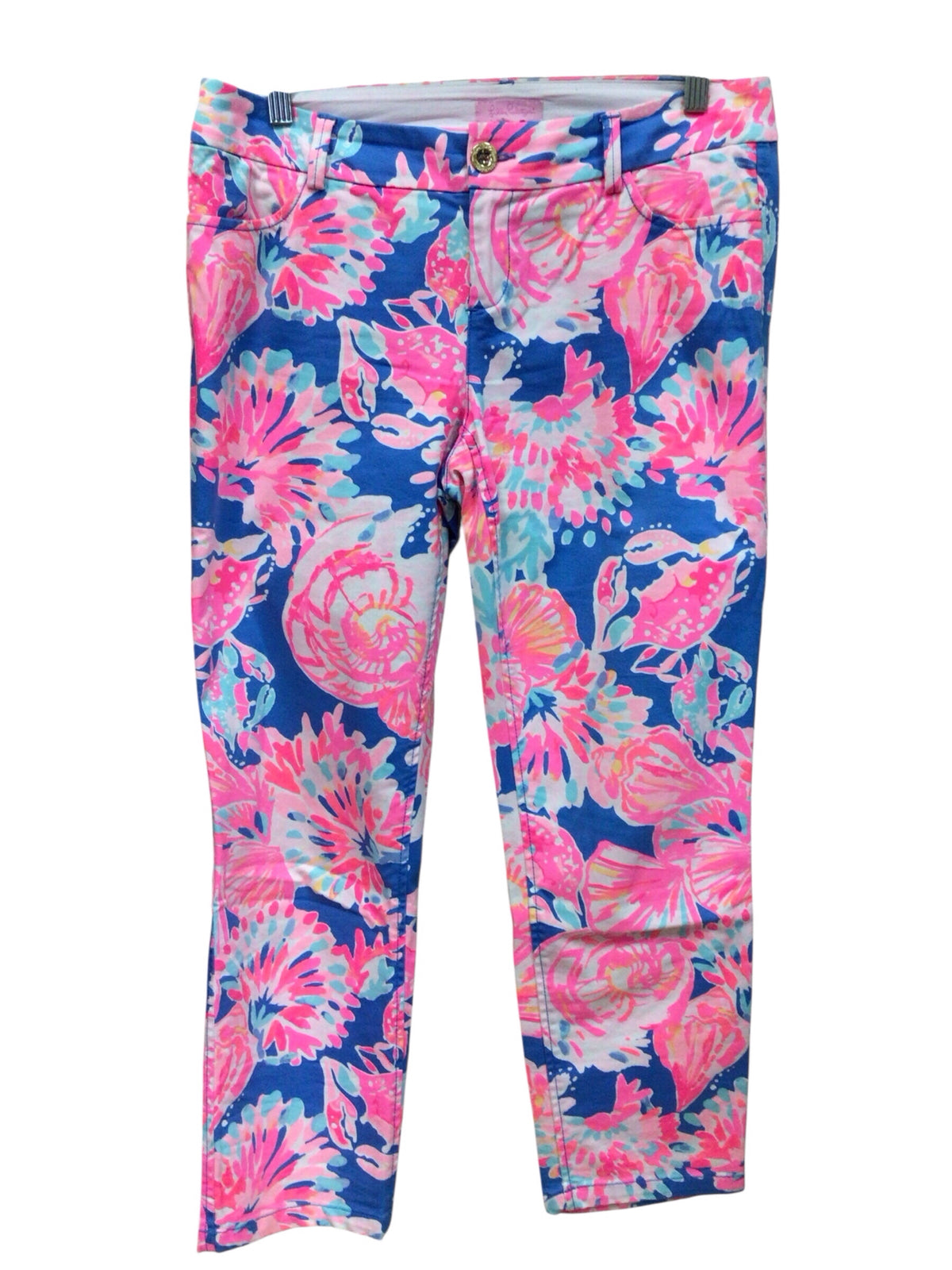 Lilly Pulitzer "Sadie" Bay Dream Stretch Chino Pants Size 6