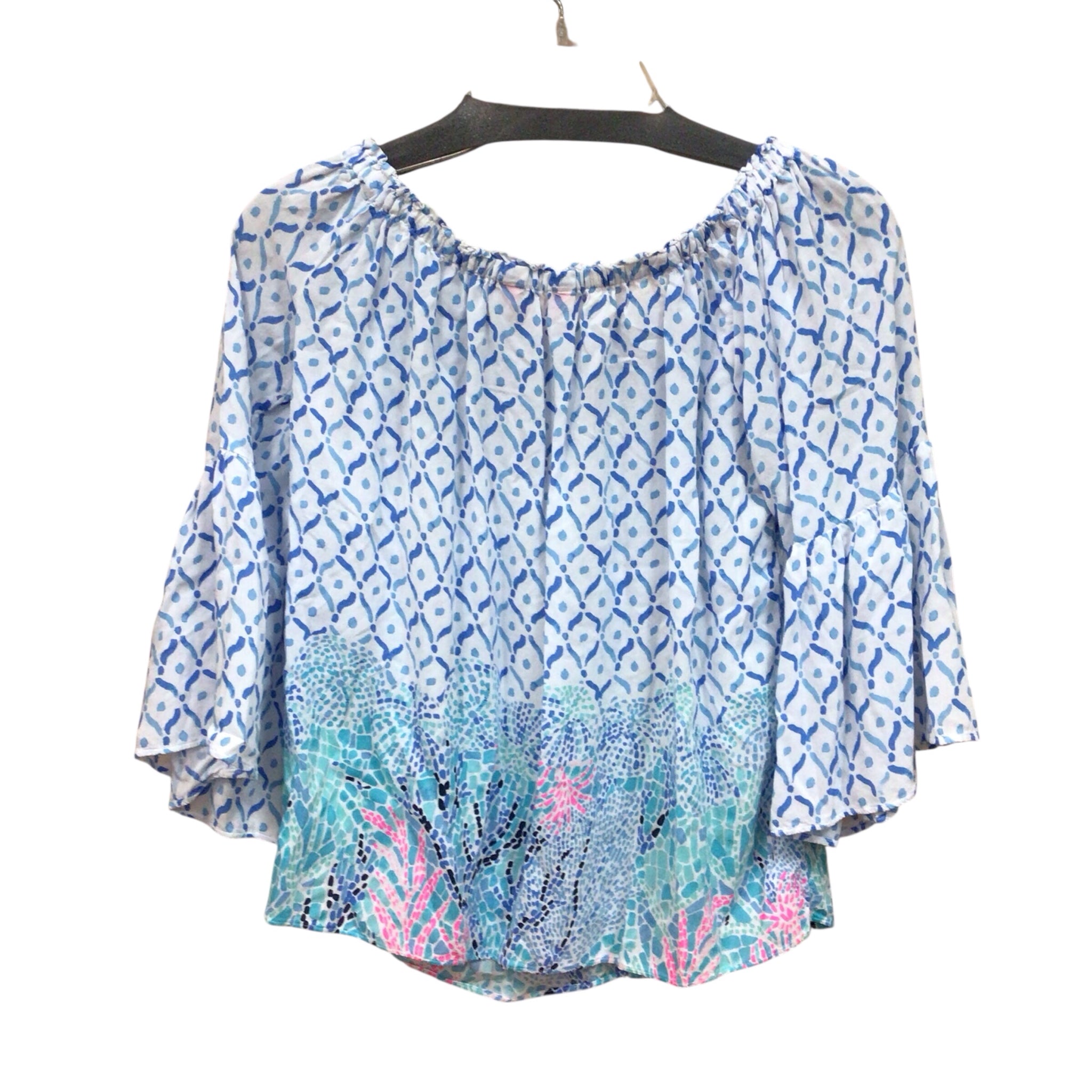 Lilly Pulitzer "Nevie" Off The Shoulder Short Sleeve Top Size XXS