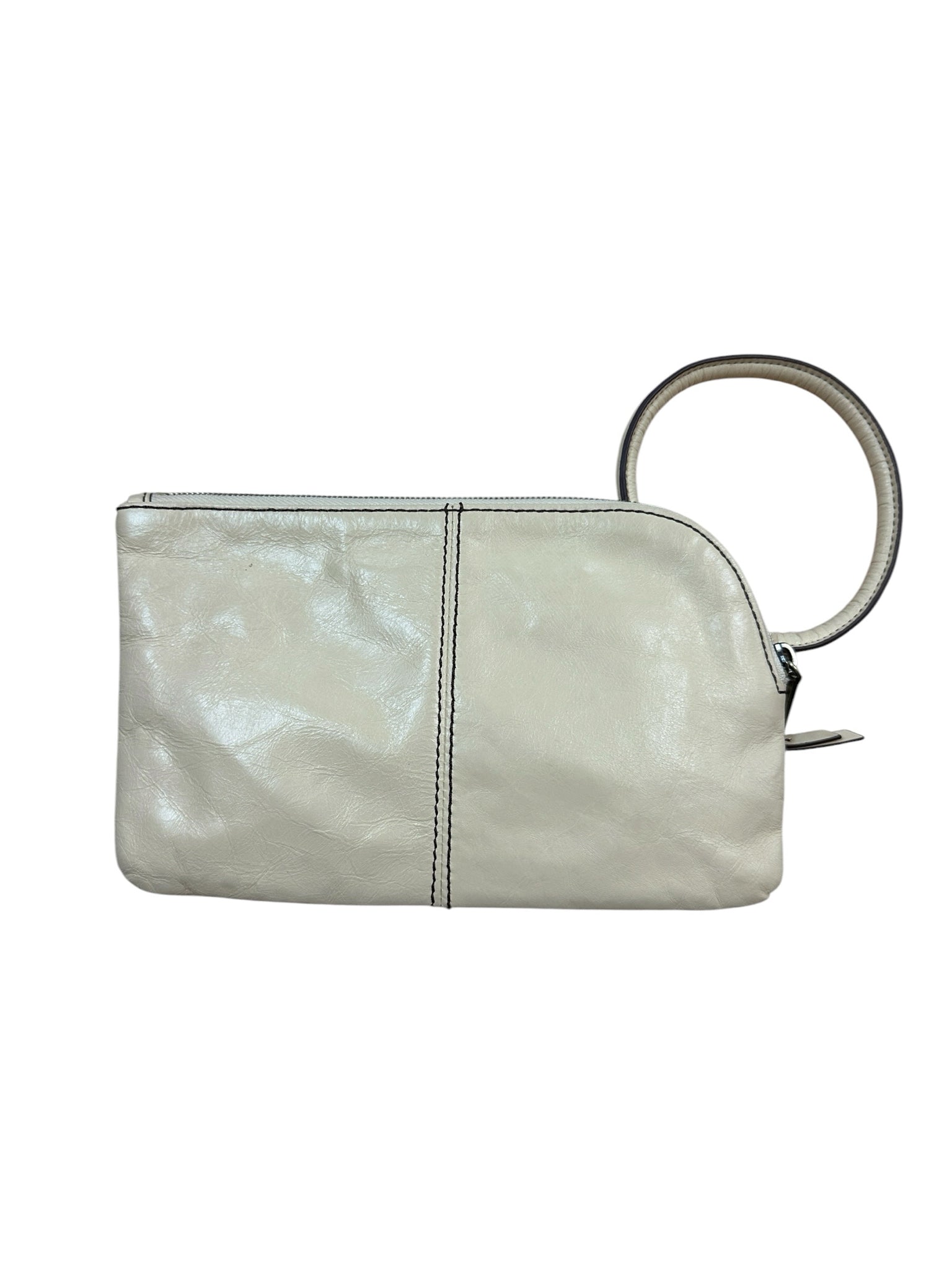 Hobo "Sable" Cream Colored Leather Clutch Bag