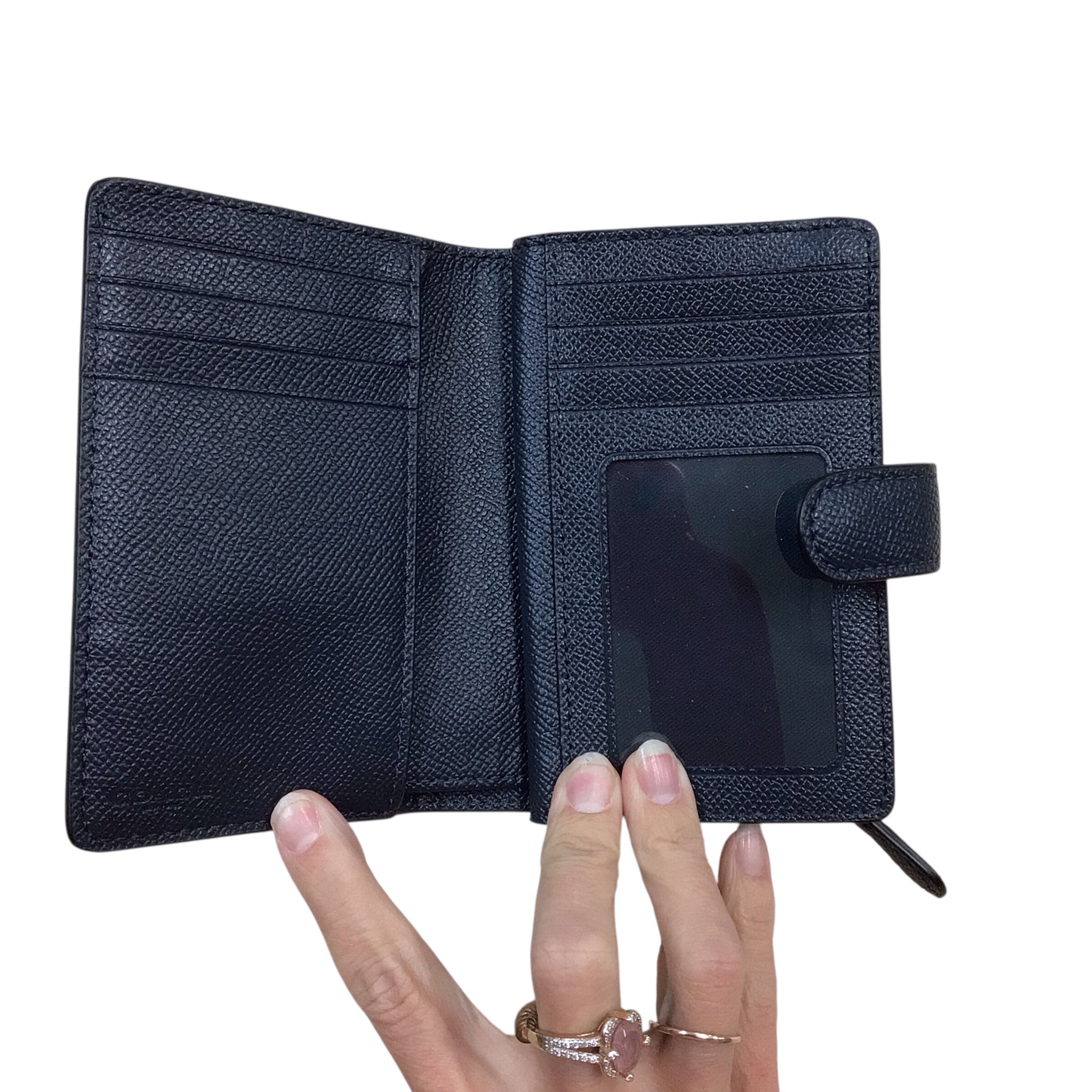 Coach Navy Leather Bi-Fold Wallet