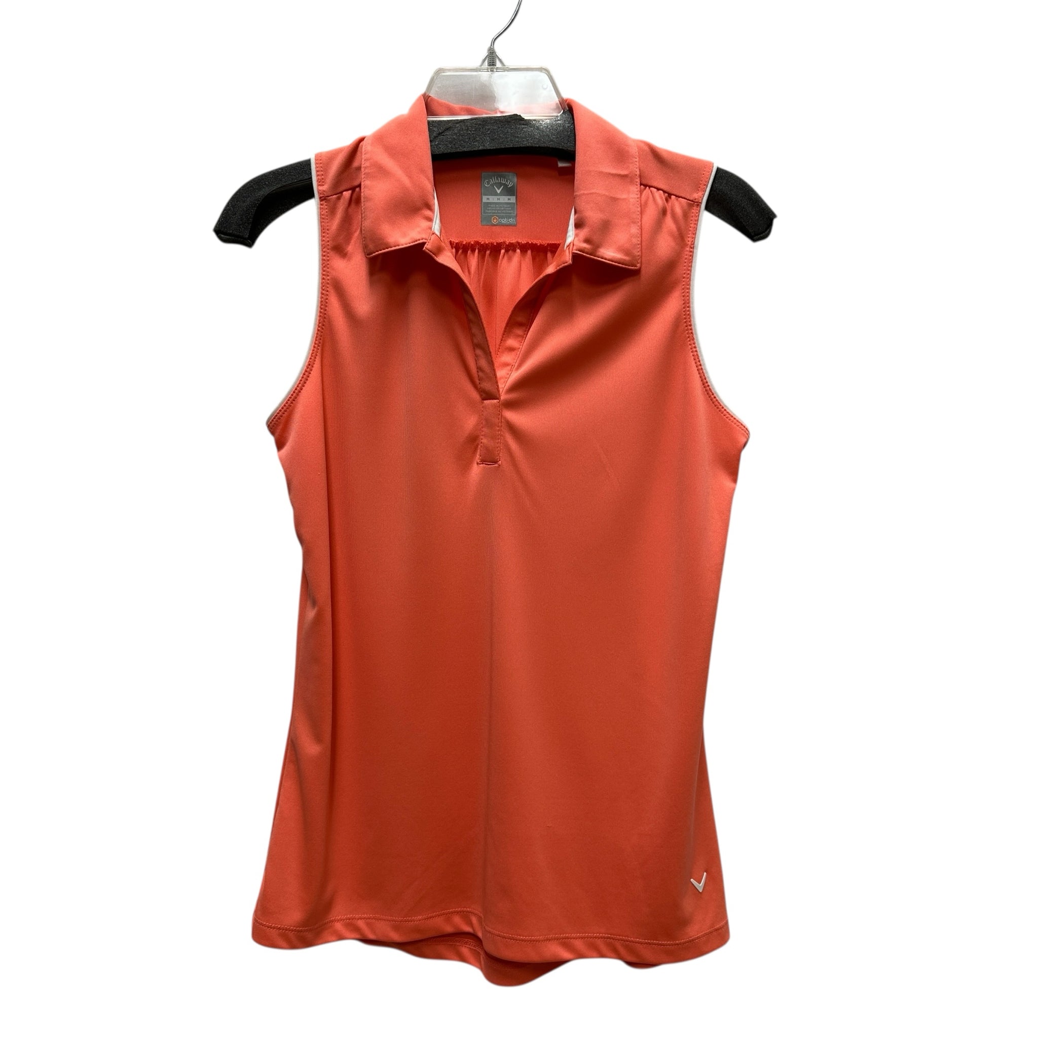 Callaway Opti-Dri Orange Sleeveless Top Size Medium
