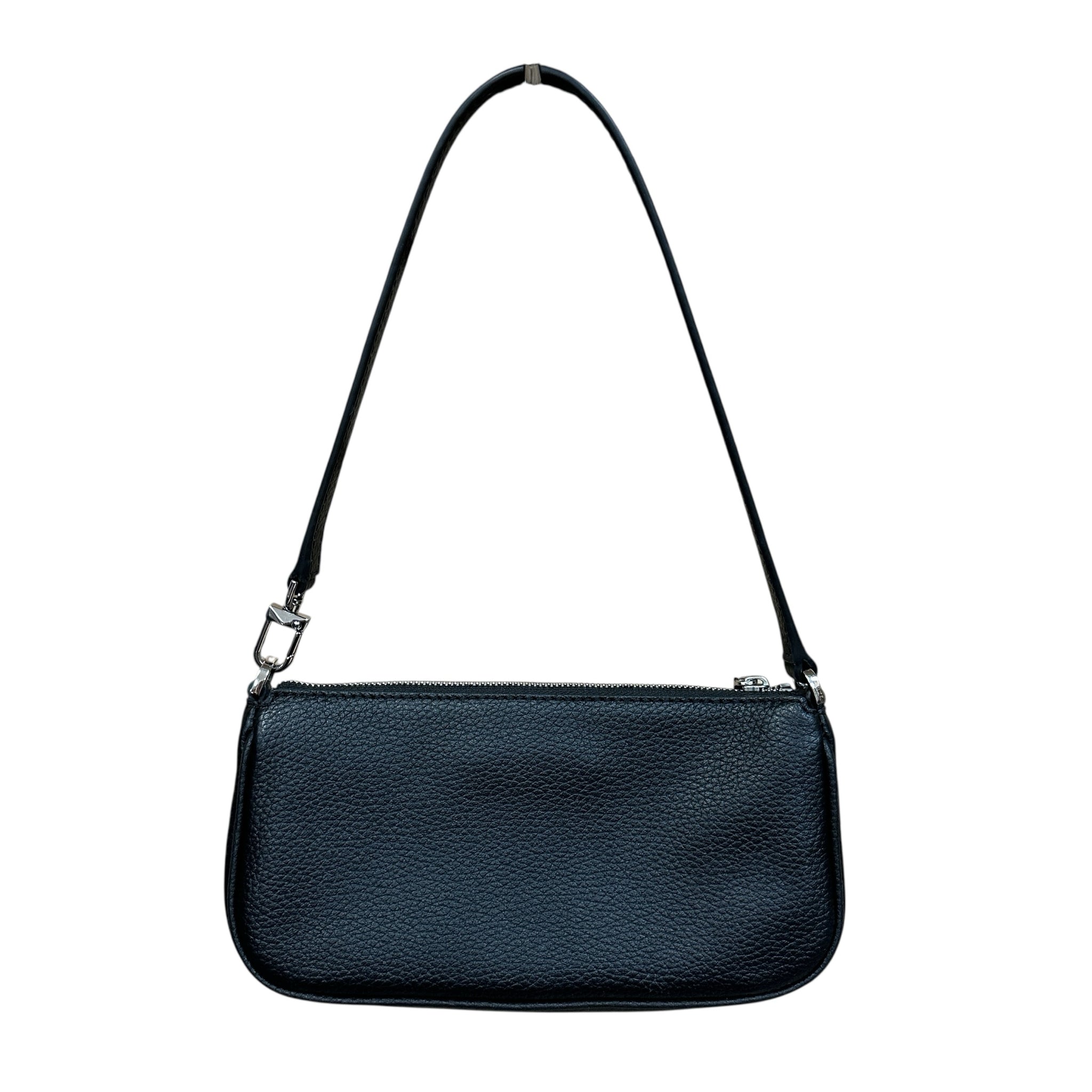 Michael Kors Zoe Small Pebbled Leather Black Pochette Handbag