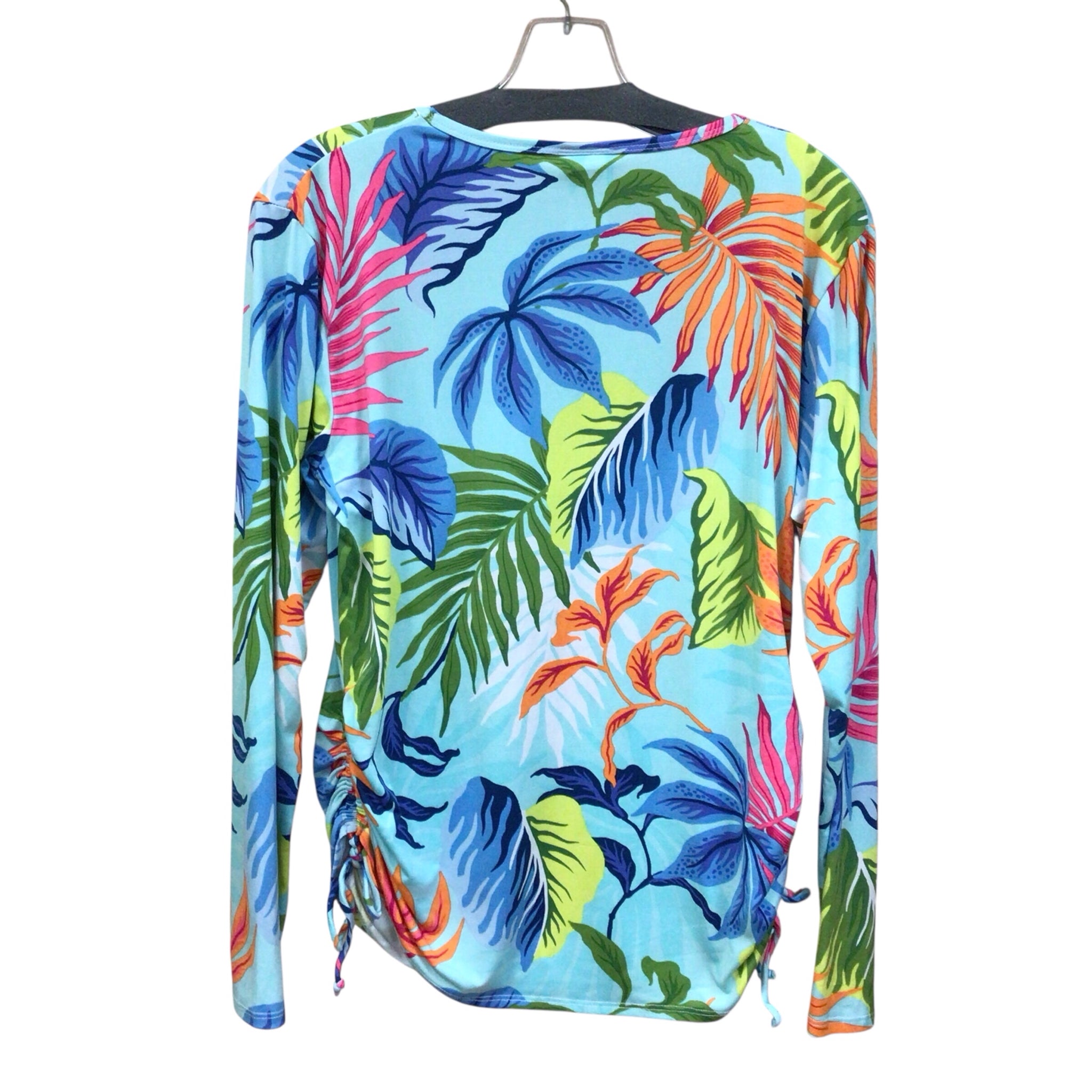 Stella Parker Tropical Long Sleeve Top Size Large
