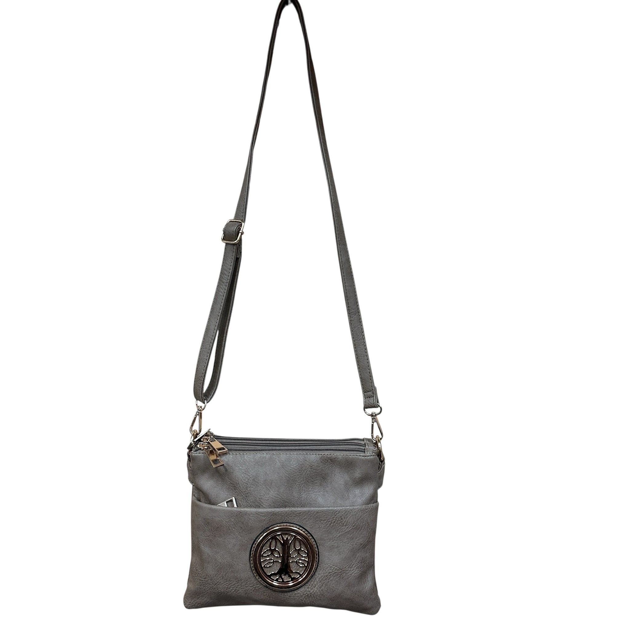 Brown Tree of Life Crossbody Bag