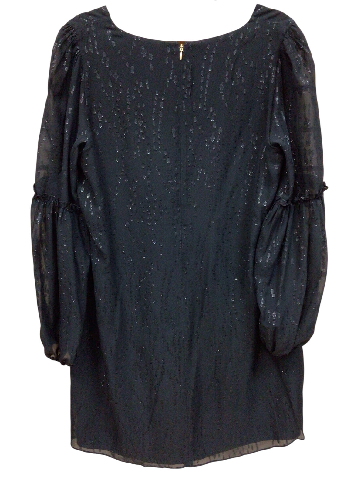 Lilly Pulitzer "Cleme" Long Sleeve Black Silk Dress Size 12 NWT