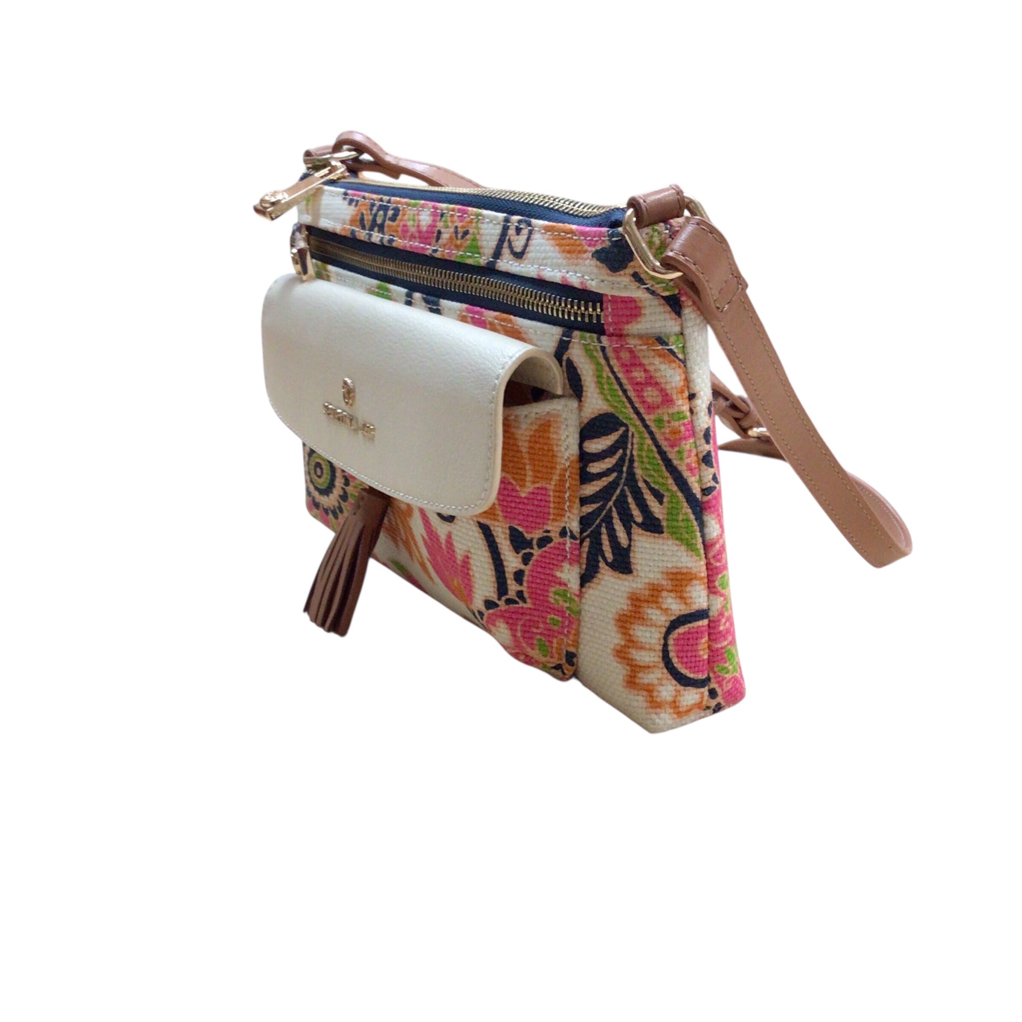 Spartina 449 "Multi-Phone" Multi-Colored Floral Crossbody Bag