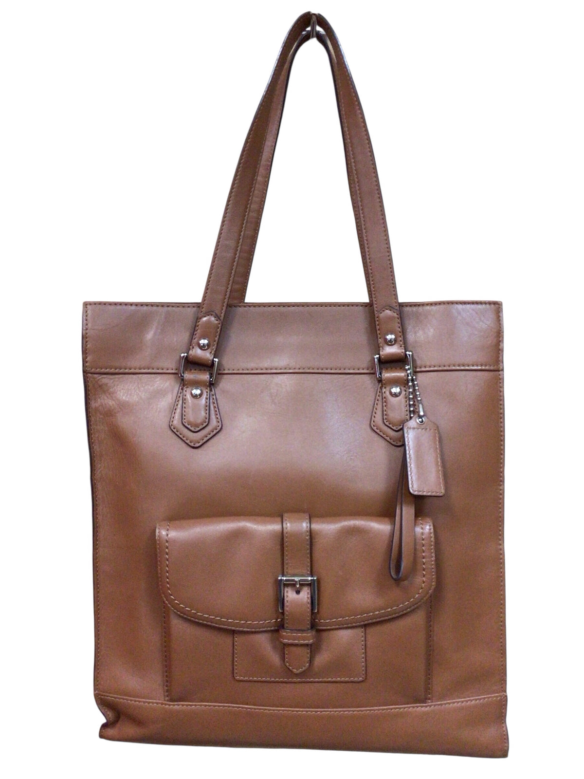 Coach F27823 "Charlie" Brown Leather Tote