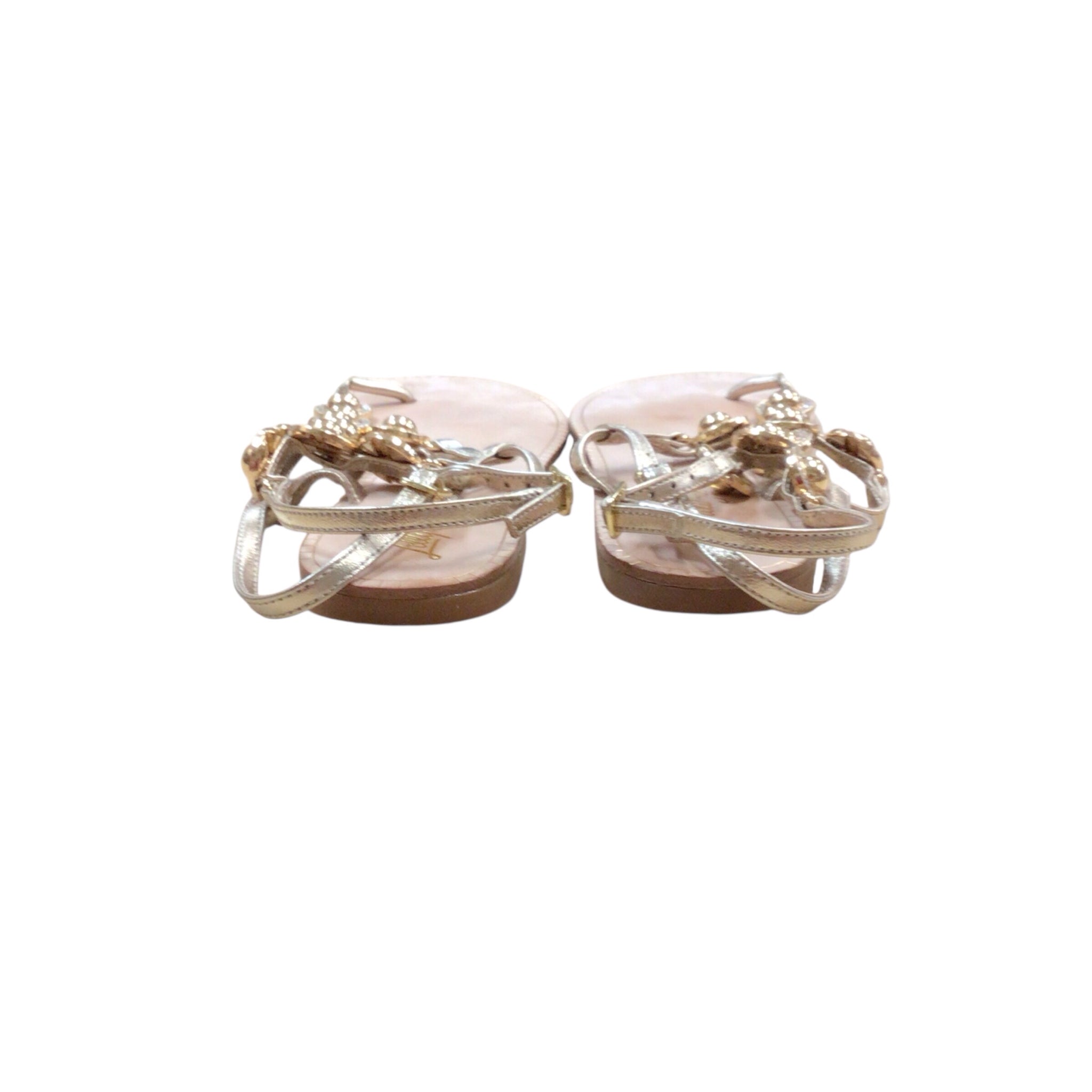 Lilly Pulitzer "Palermo Gold Thong Sandals" Size 6