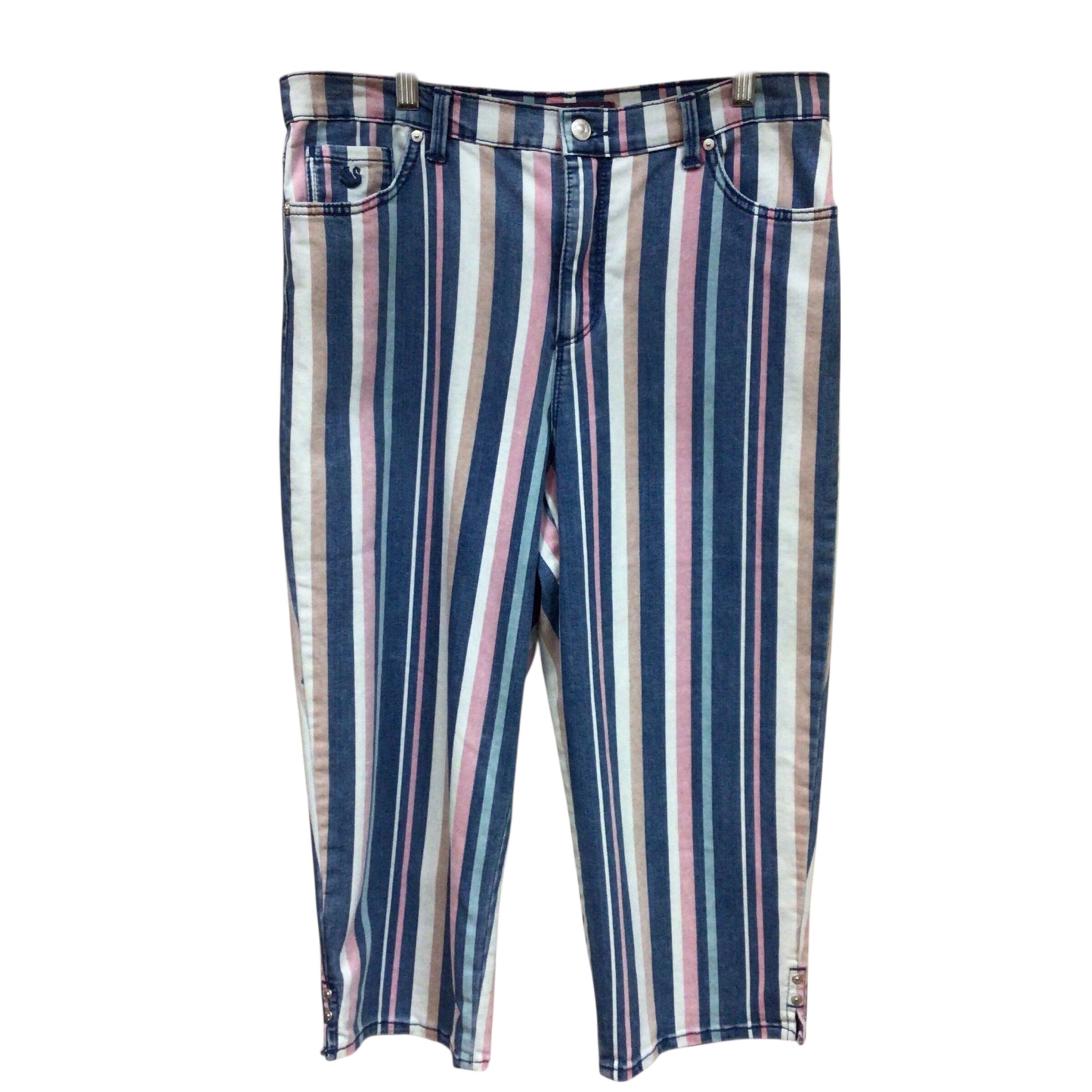 Gloria Vanderbilt Striped Capris Size 10 Medium