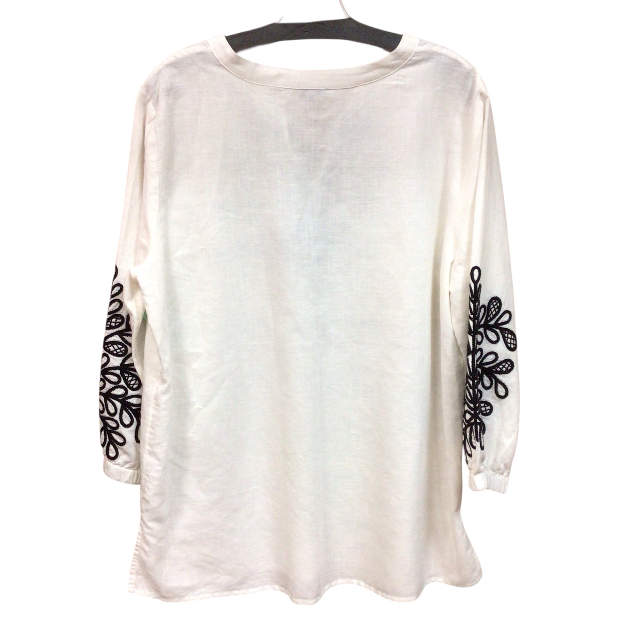 Talbots White 3/4 Sleeve Top Size Large