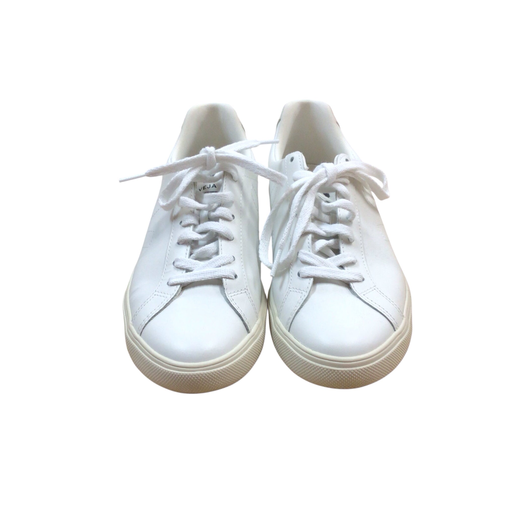 Veja "Esplar" Leather Logo White Sneakers Size 9
