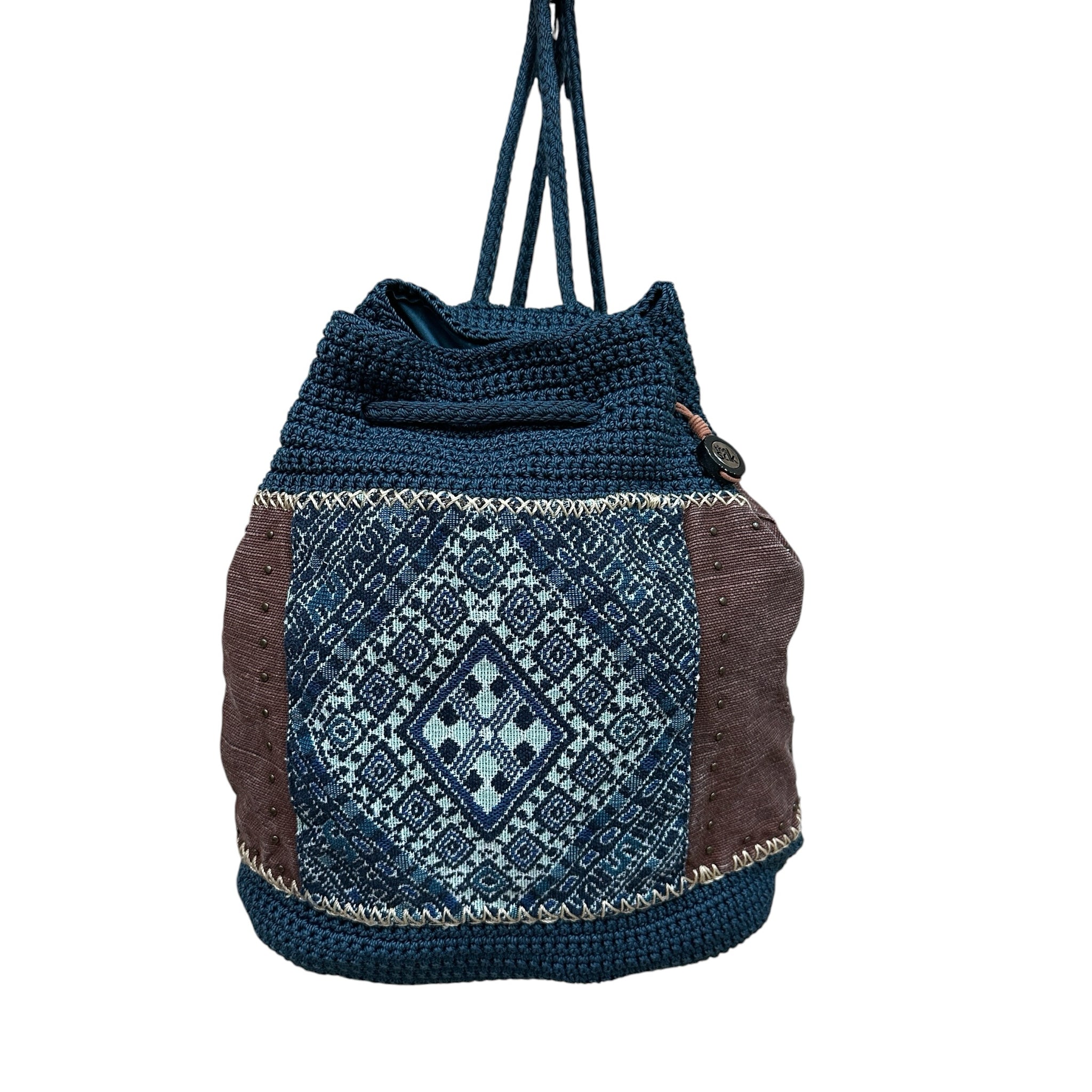The Sak Navy Blue & Brown Backpack