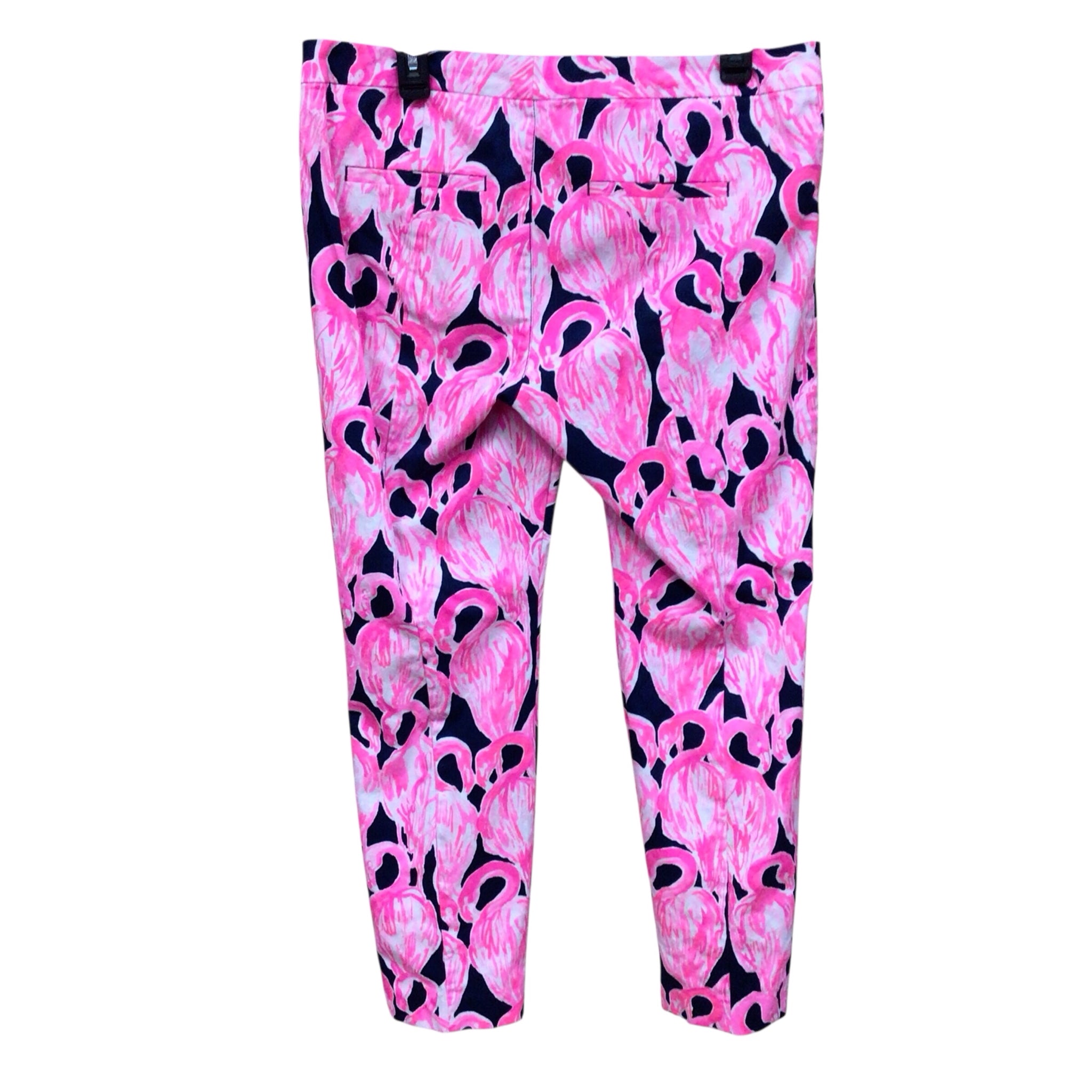 Lilly Pulitzer Kelly Flamingo Skinny Ankle Pants Size 14