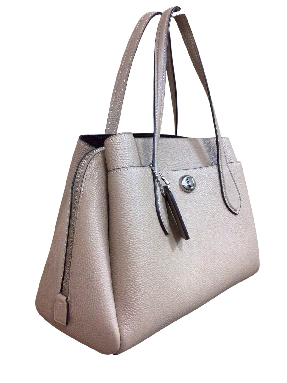 Coach 91740 "Lora" Carryall 30 Tan Leather Satchel Crossbody Bag