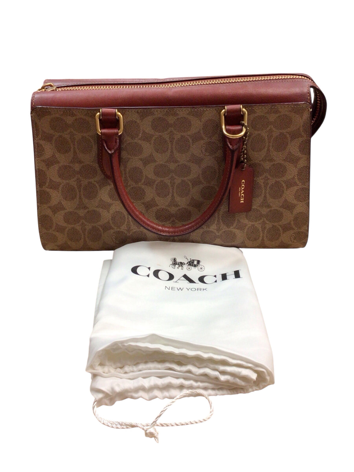 Coach 30949 Signature "Bond Bag" Leather Satchel