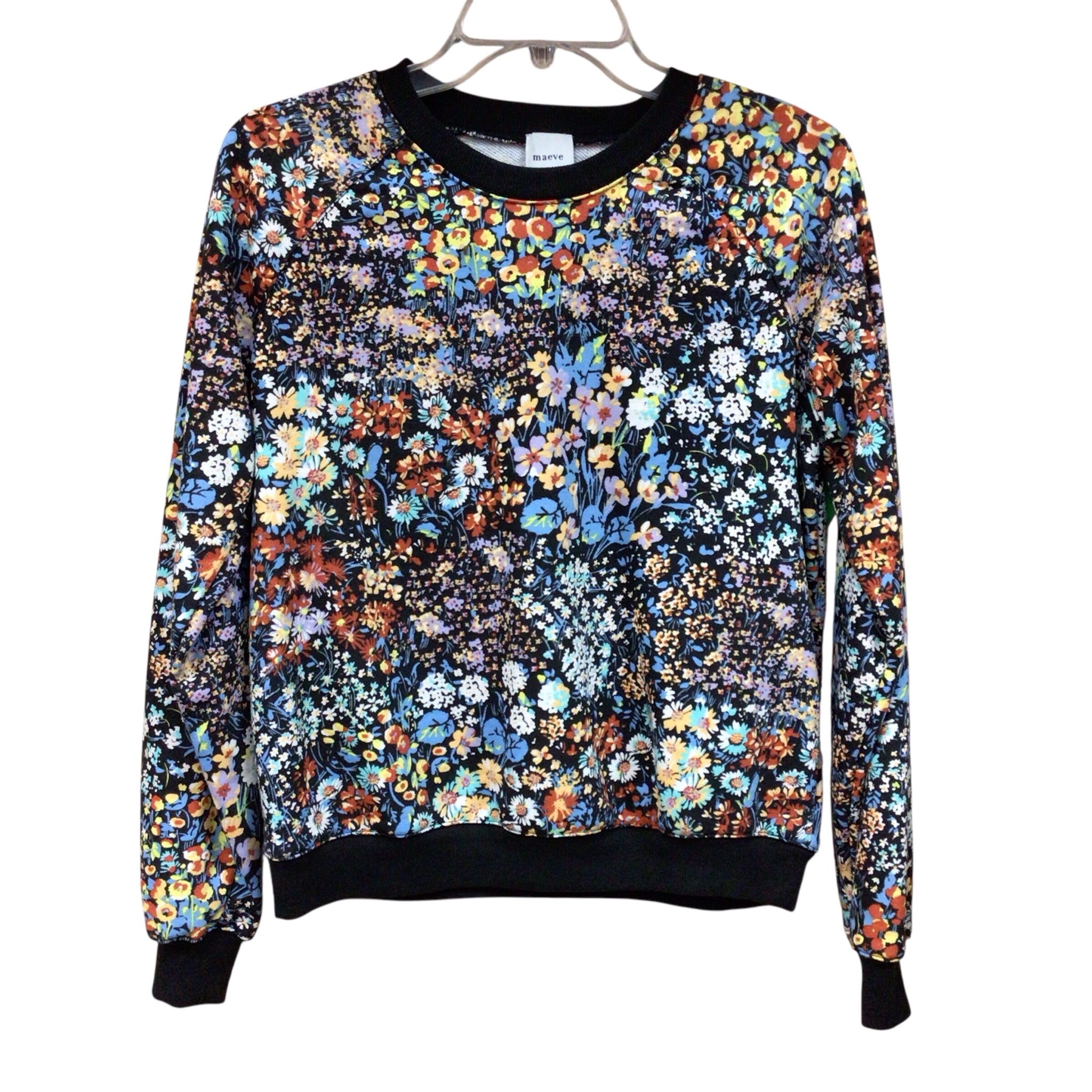 Maeve by Anthropologie Long Sleeve Floral Top Size XXS