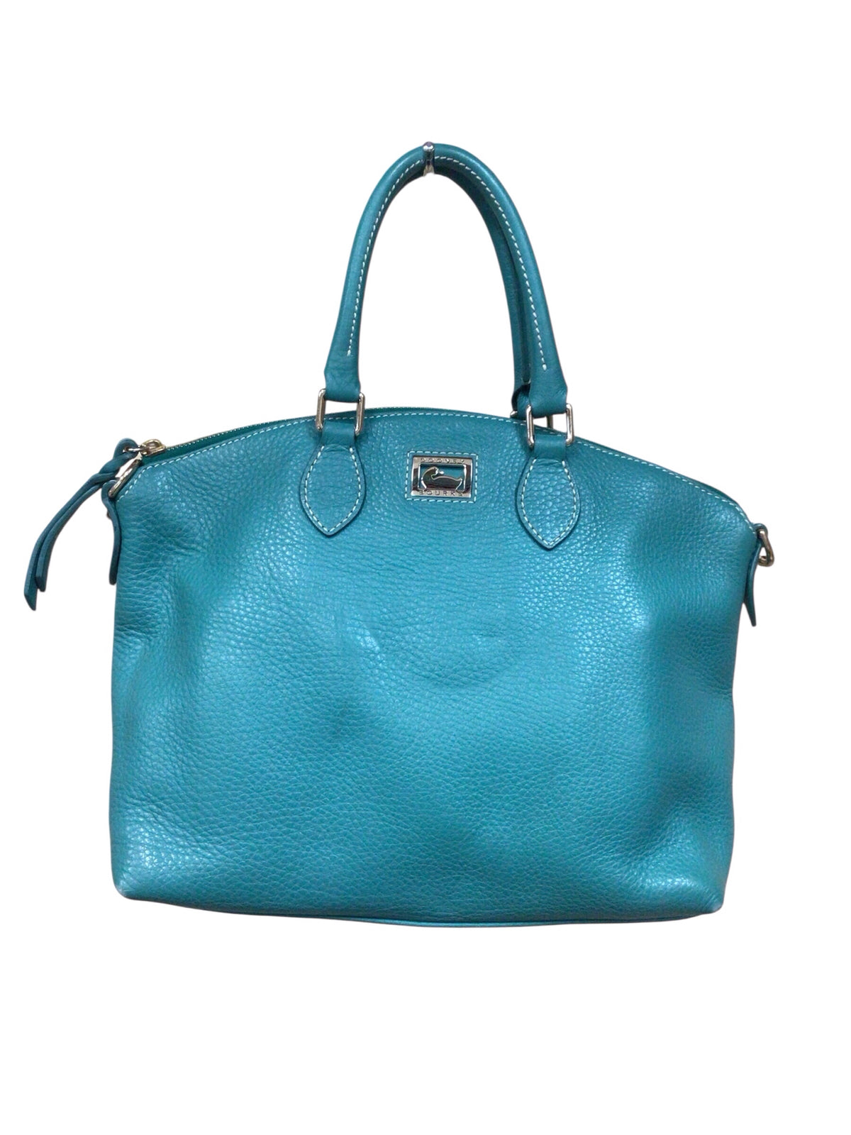 Dooney & Bourke "Dillen" Green Pebbled Leather Satchel Crossbody Bag