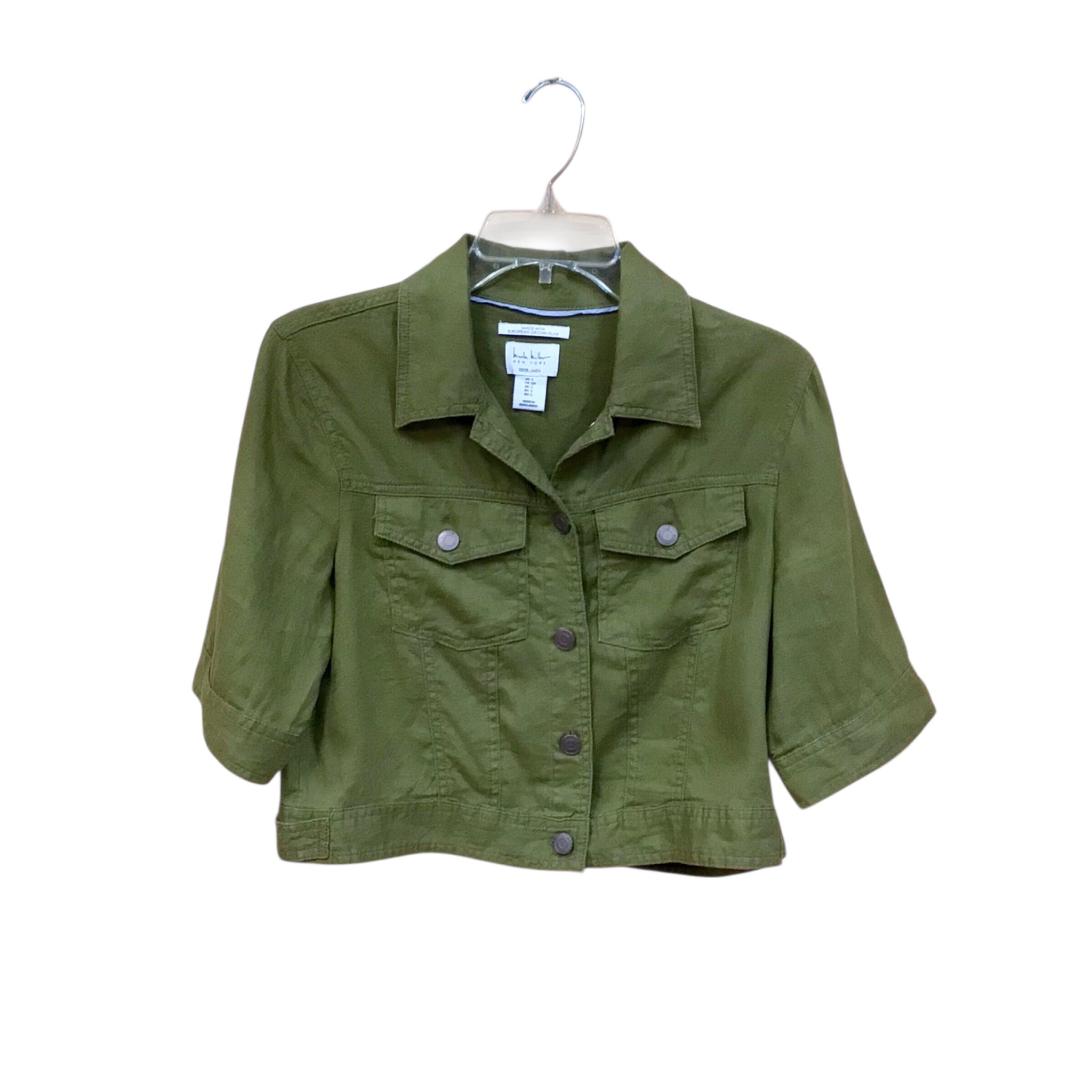Nicole Miller Army Green Jacket Size Small