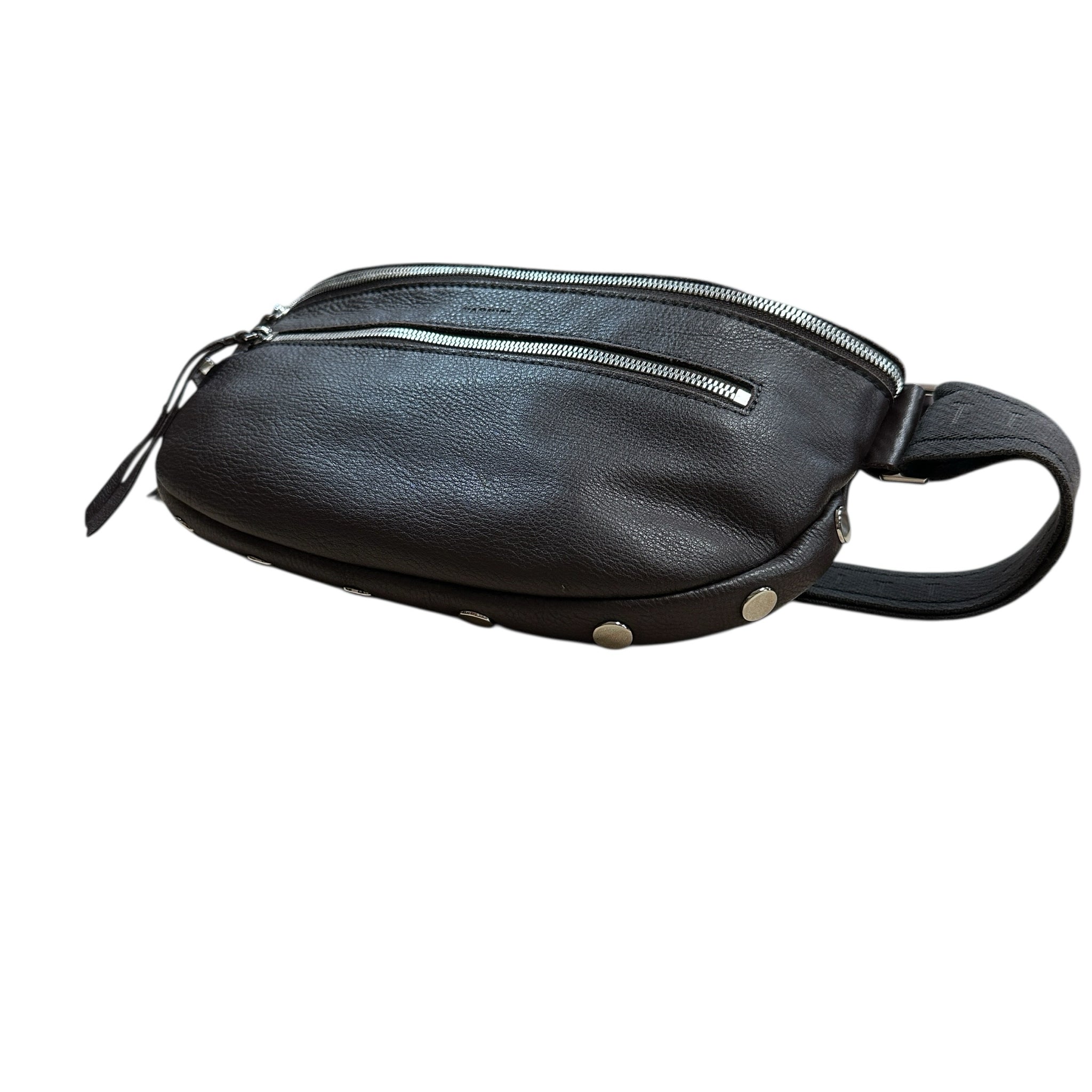 Hammitt Charles Medium Brown Pebbled Leather Crossbody Bag