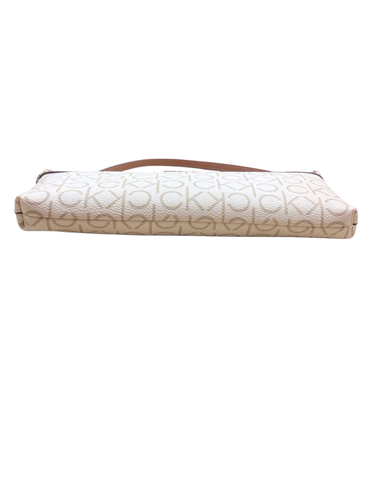 Calvin Klein Cream & Brown Signature Purse NWT