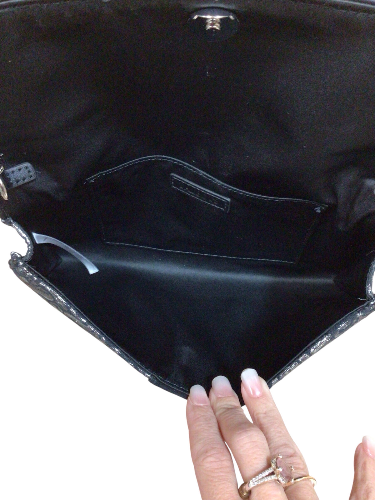 Talbots Black & Silver Crossbody Bag NWT