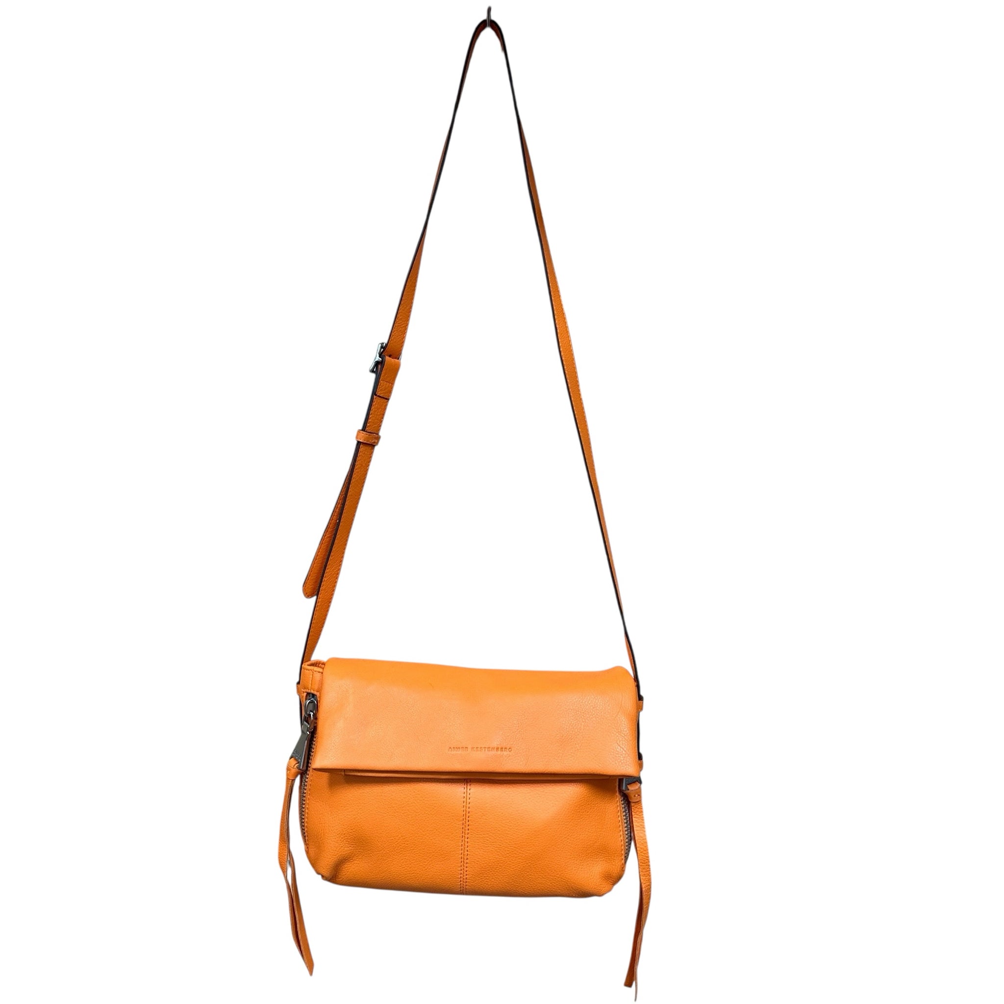 Aimee Kestenberg "Bali" Orange Leather Crossbody Bag