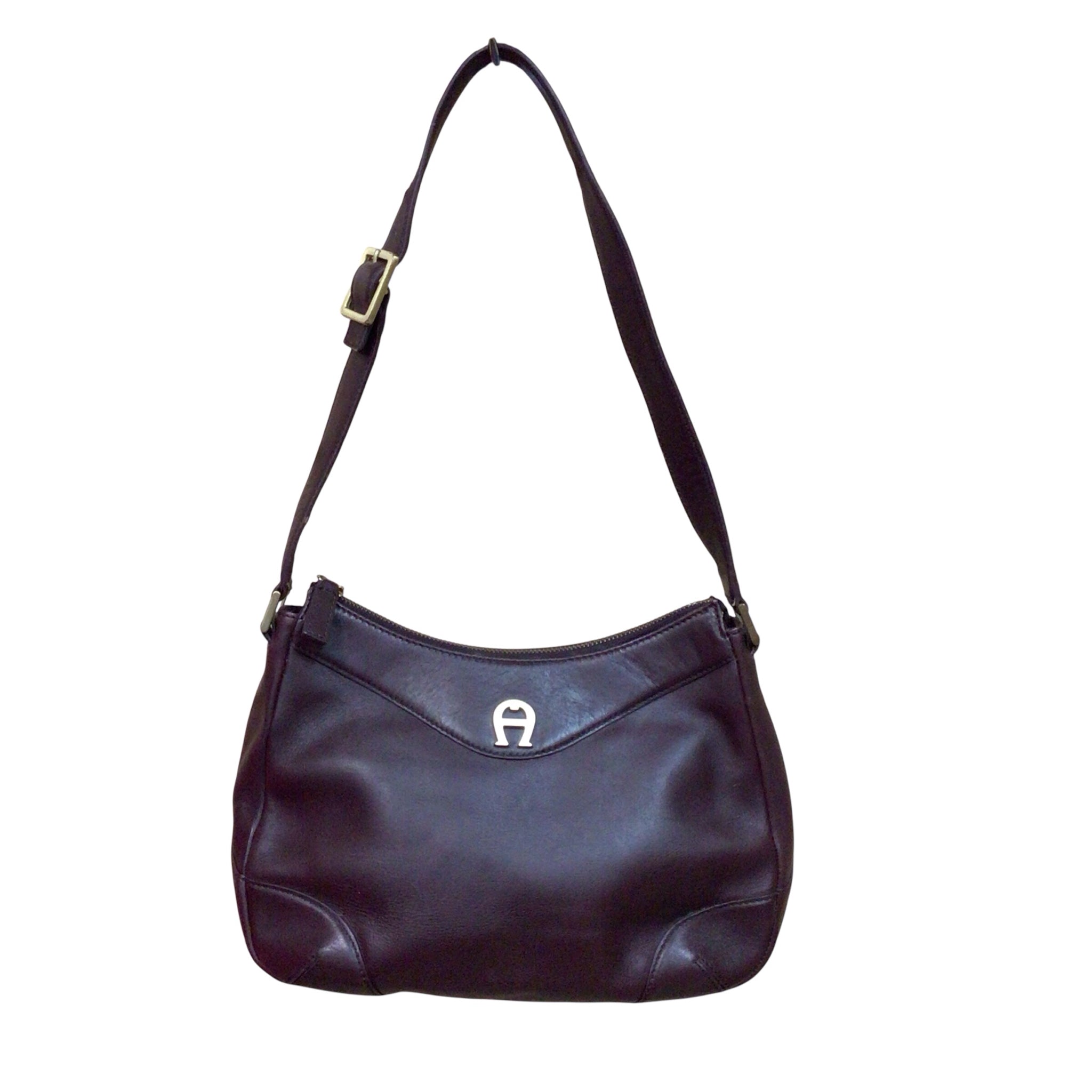 Etienne Aigner Burgundy Leather Shoulder Bag