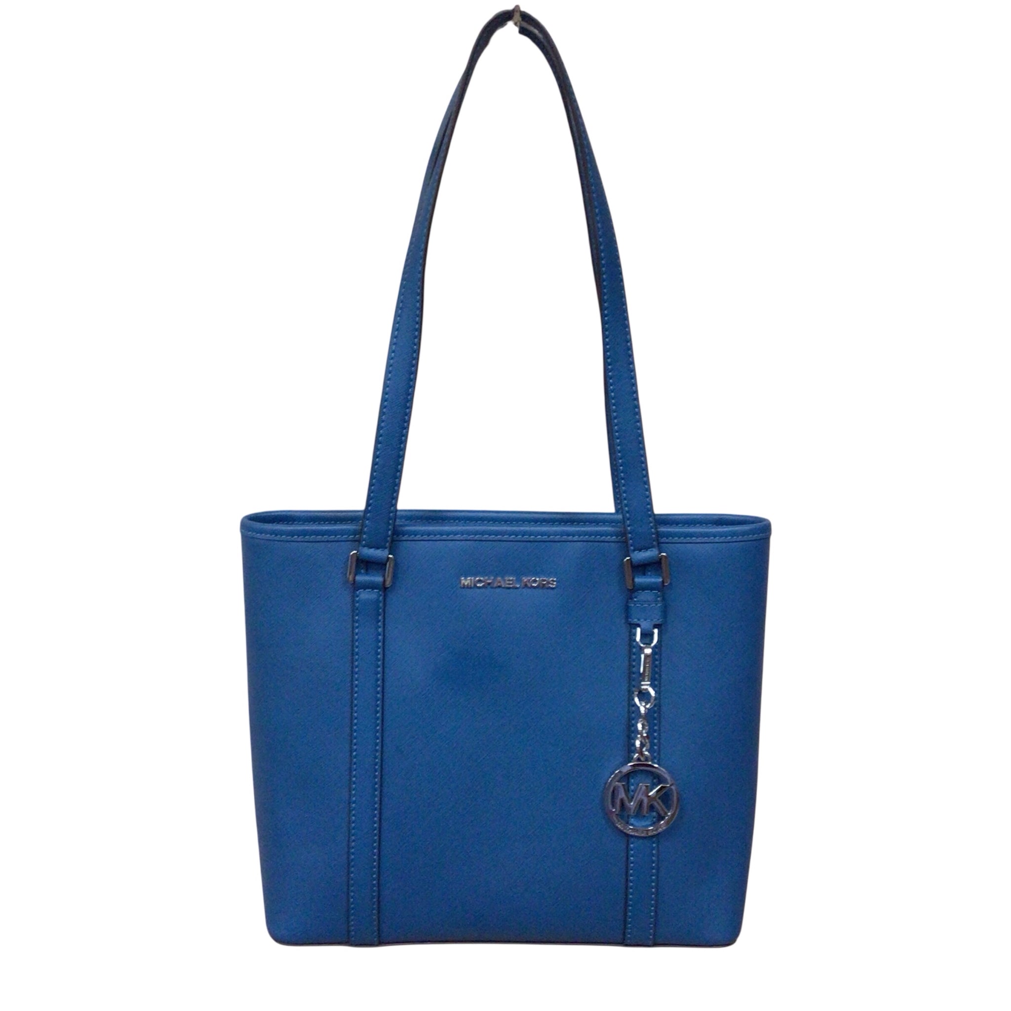 Michael Kors Blue Saffiano Leather Tote