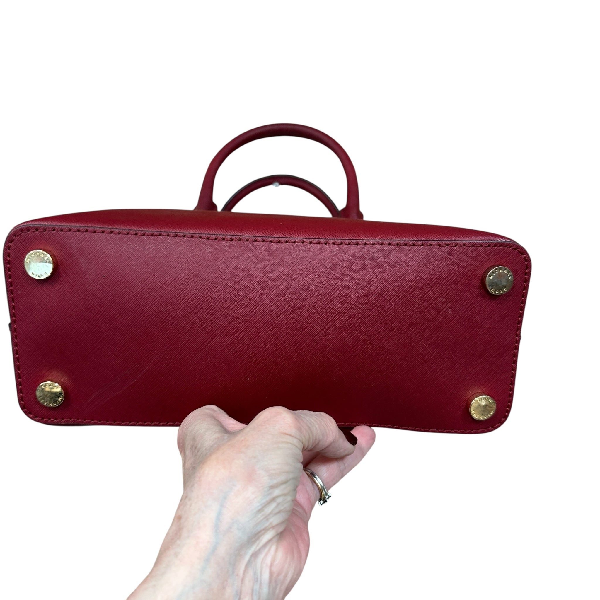 Michael Kors Red Satchel Bag