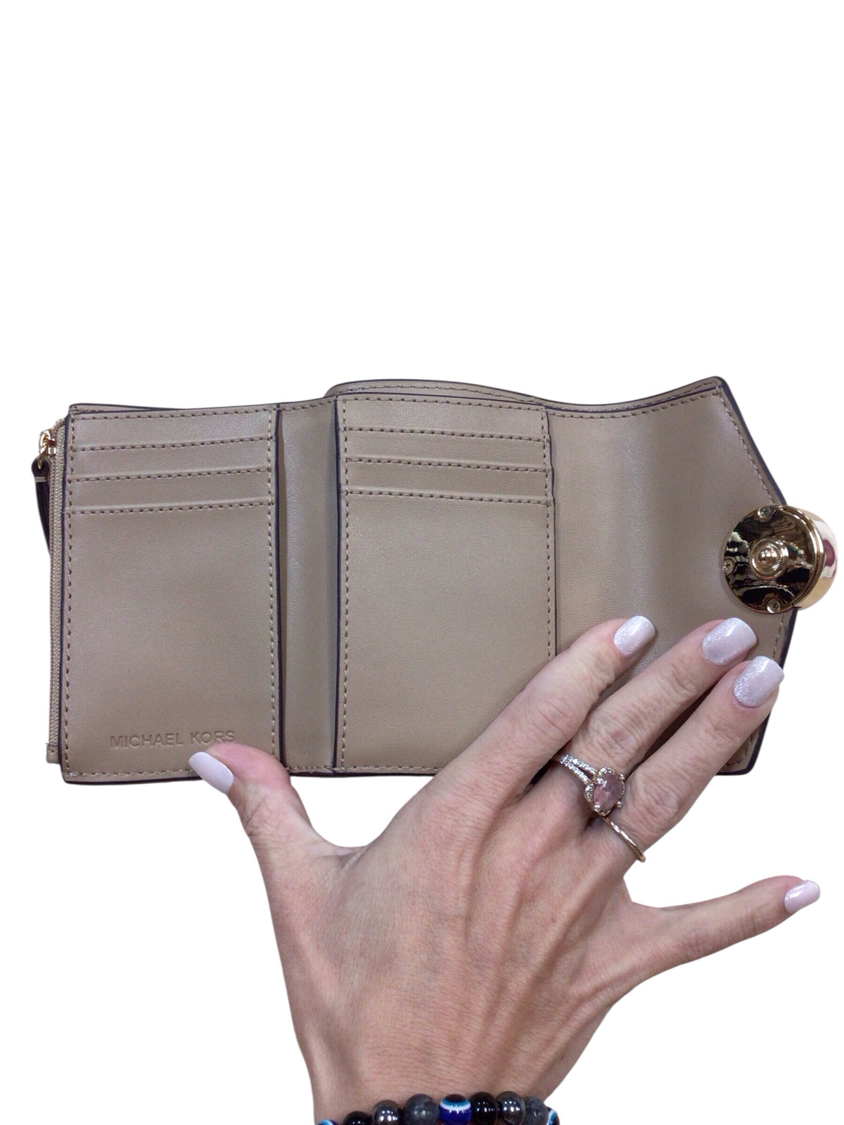 Michael Kors "Carmen" Camel Medium Flap Over Wallet