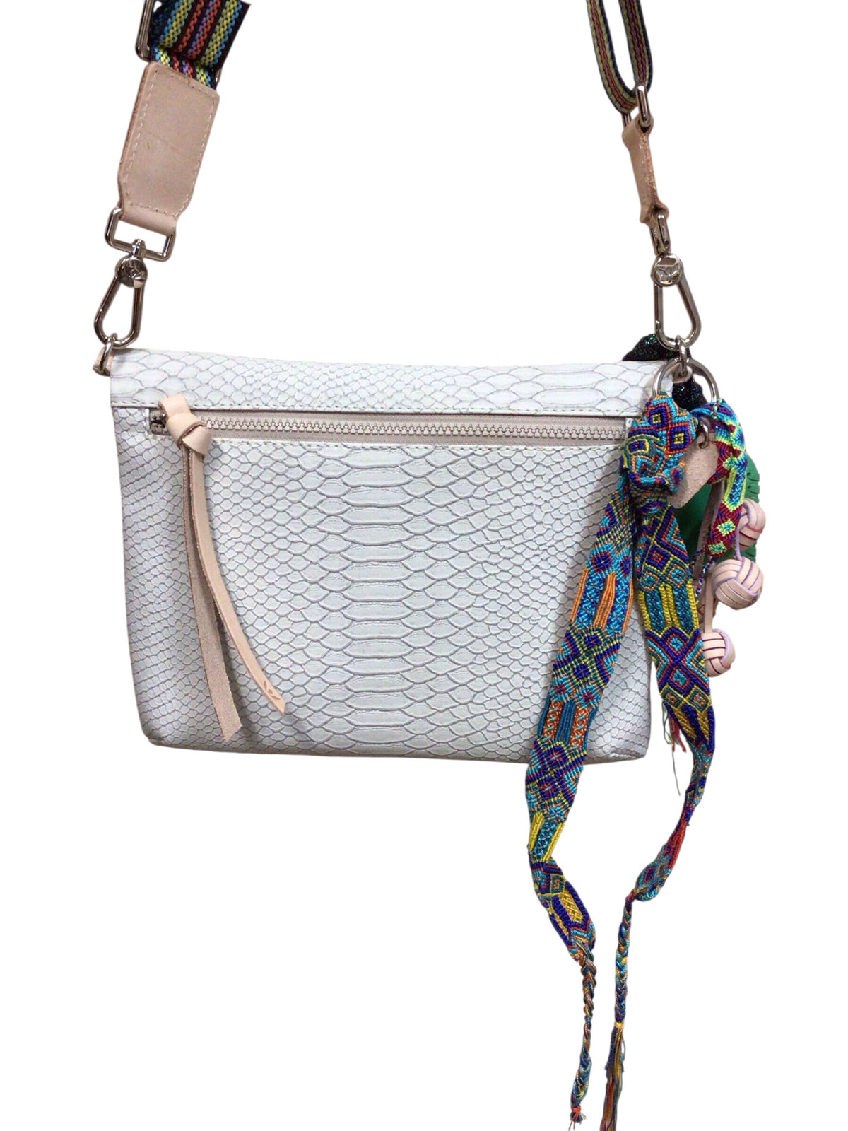 Consuela "Metro Thunderbird" Gray Leather Crossbody