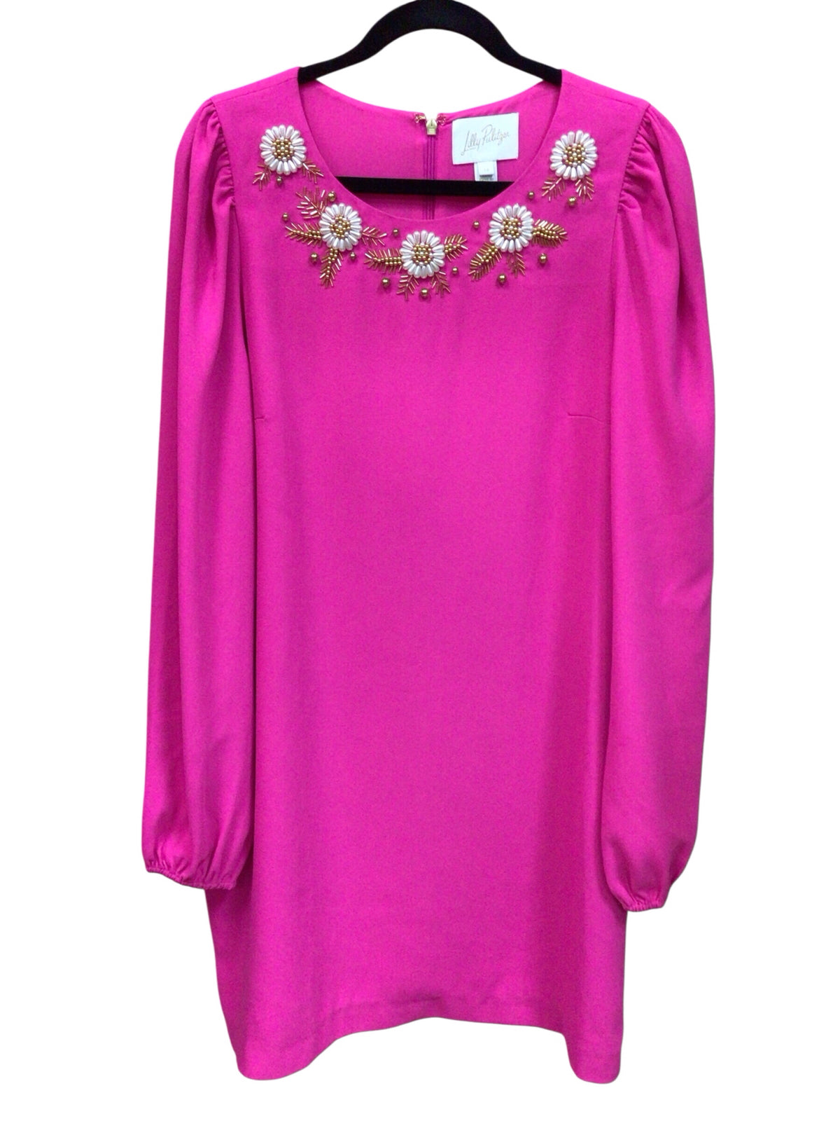 Lilly Pulitzer "Rainer" Passion Fruit Pink Long Sleeve Size 14 Dress NWT