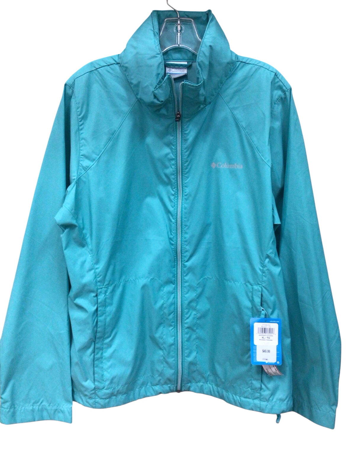 Columbia "Switchback III" Teal Zip Up Windbreaker Jacket Size XL NWT