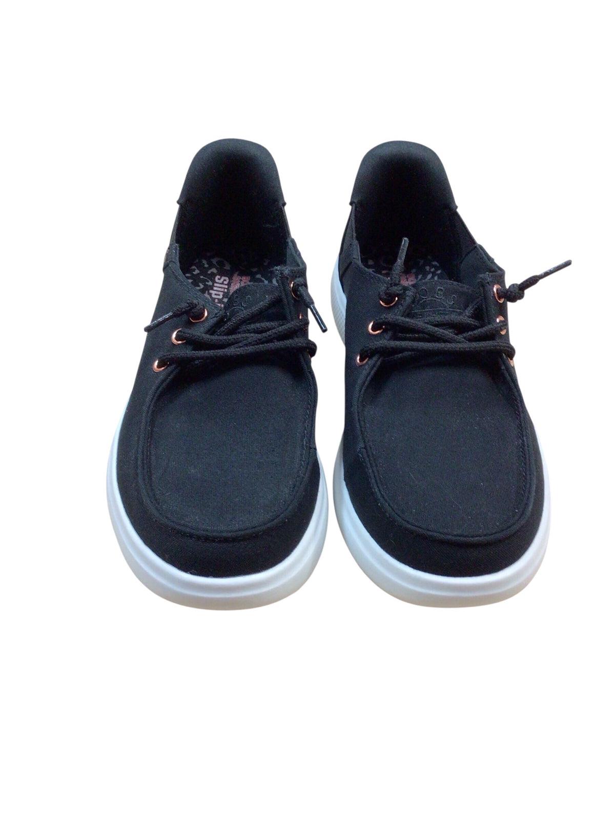 Bob's Skechers "Skip Cute Spot Twist" Black Slip-In Sneakers Size 7