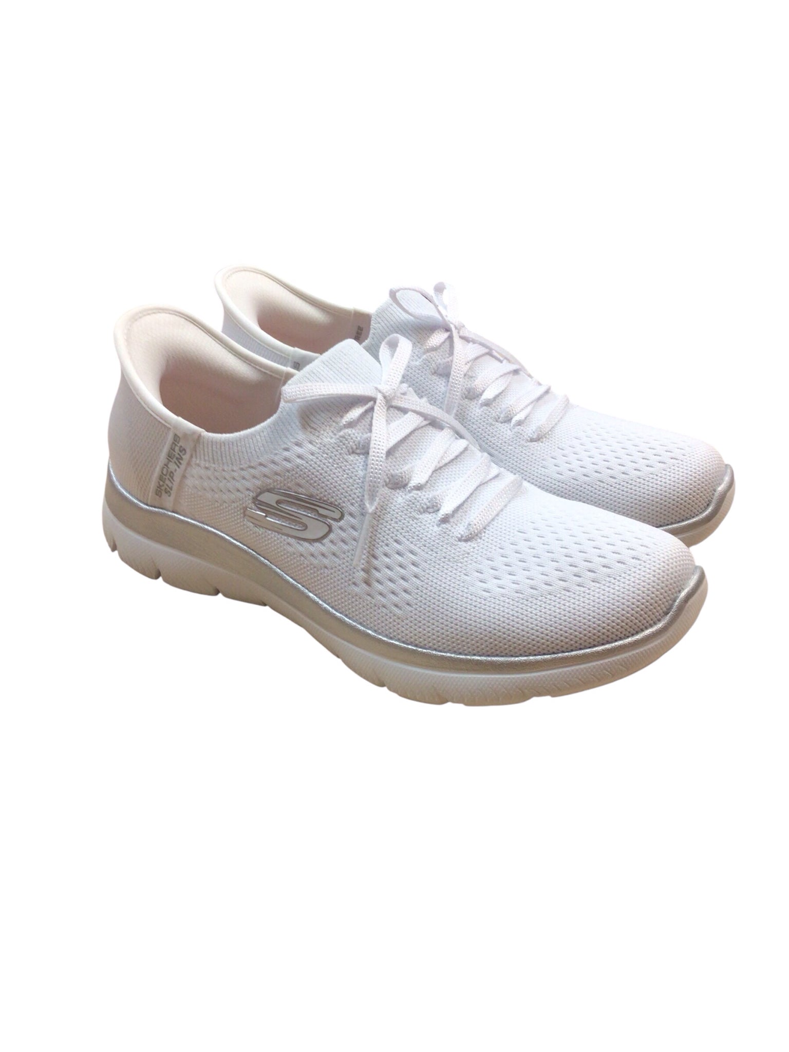 Skechers Slip-In "Summits - Night Chic" White Slip On Sneakers Size 8