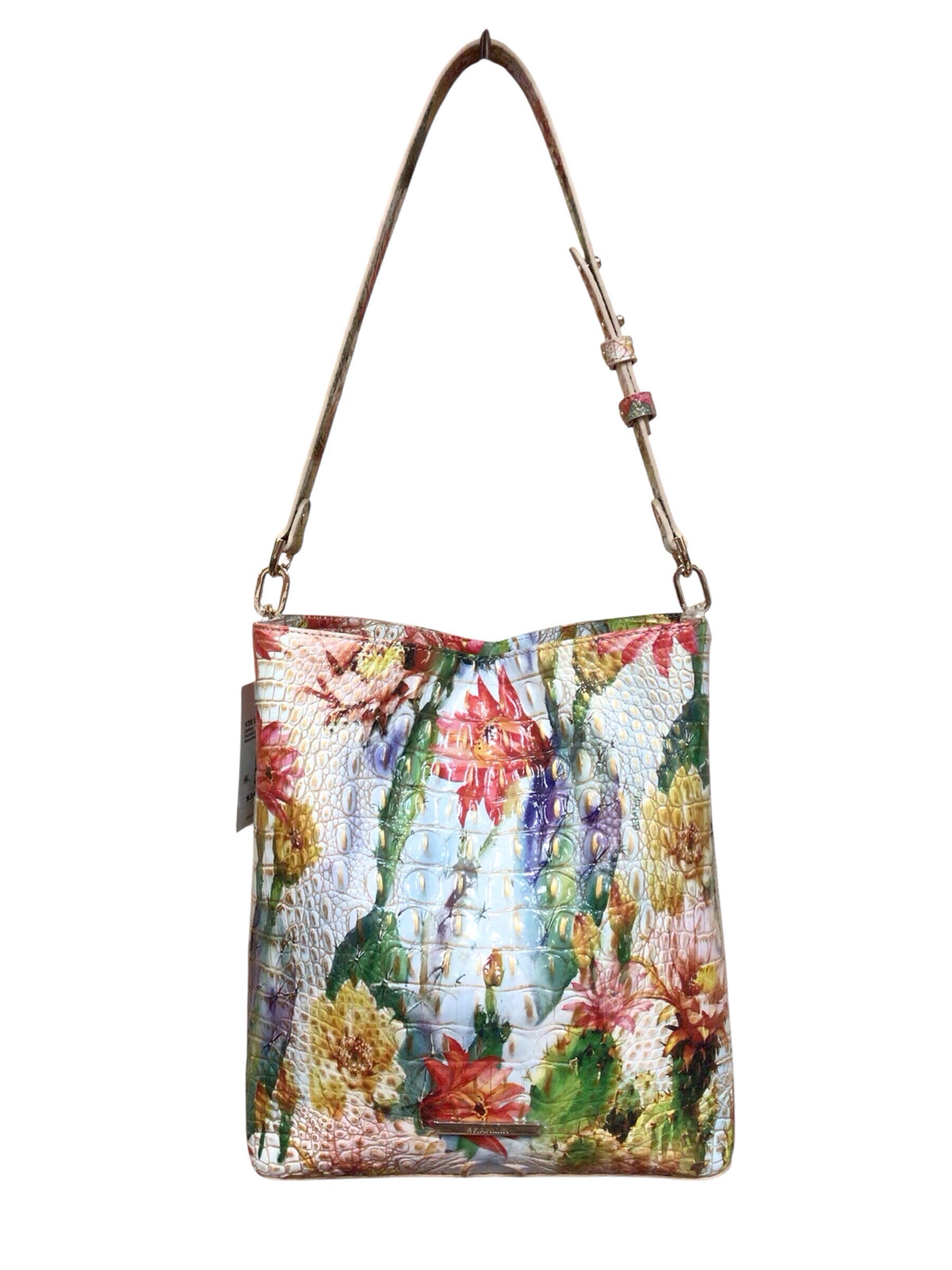 Brahmin "Celina" Succulent Bloom Melbourne Leather Shoulder Bag