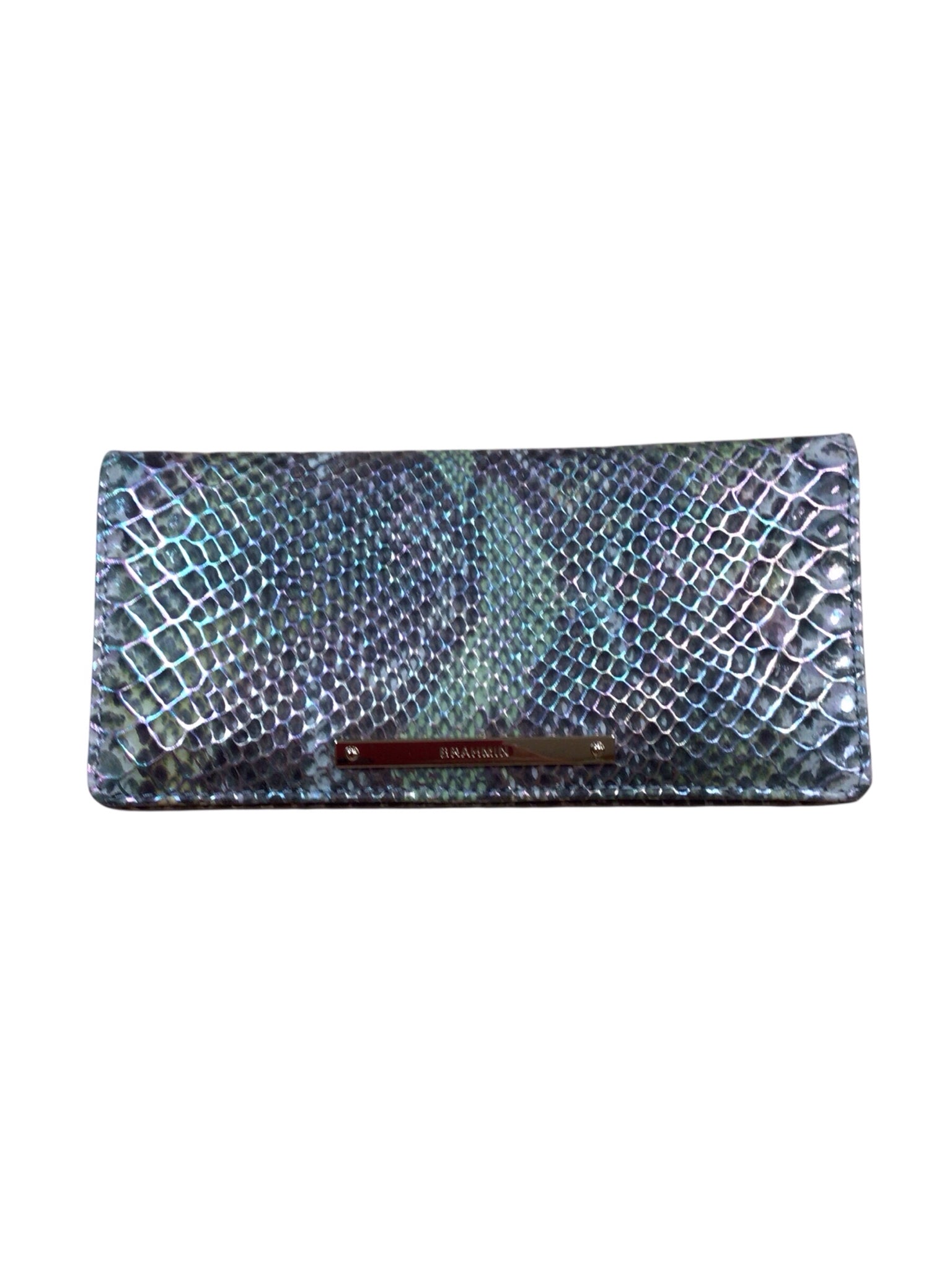 Brahmin "Ady" Moonstone Seville Iridescent Slim Bi-Fold Wallet