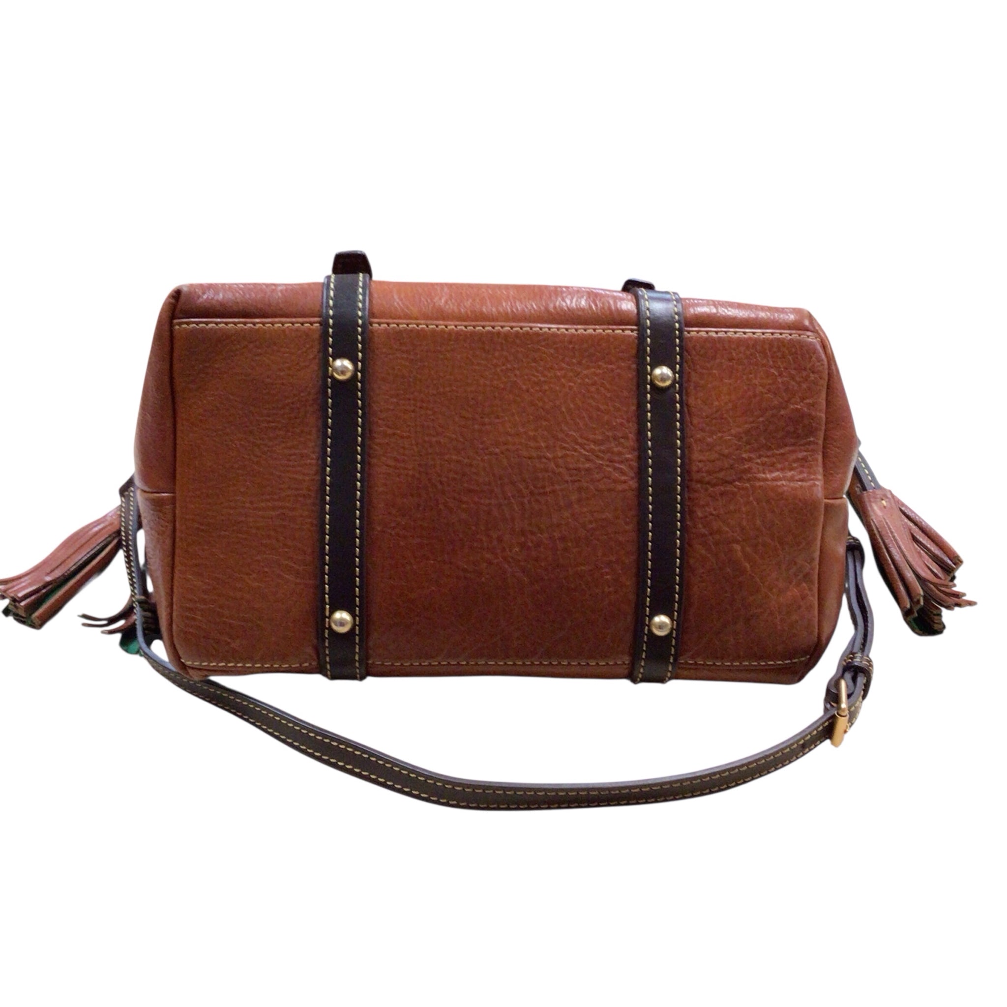 Dooney & Bourke Brown Florentine Leather Satchel Shoulder Bag