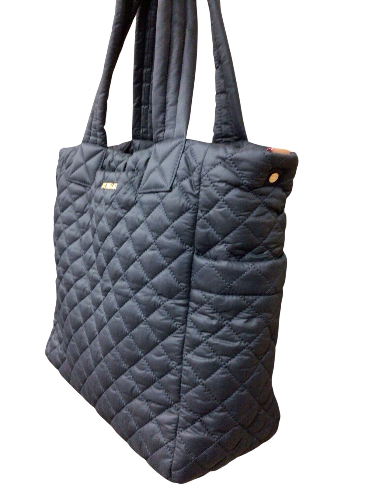 MZ Wallace Dark Gray Quilted Crossbody Tote