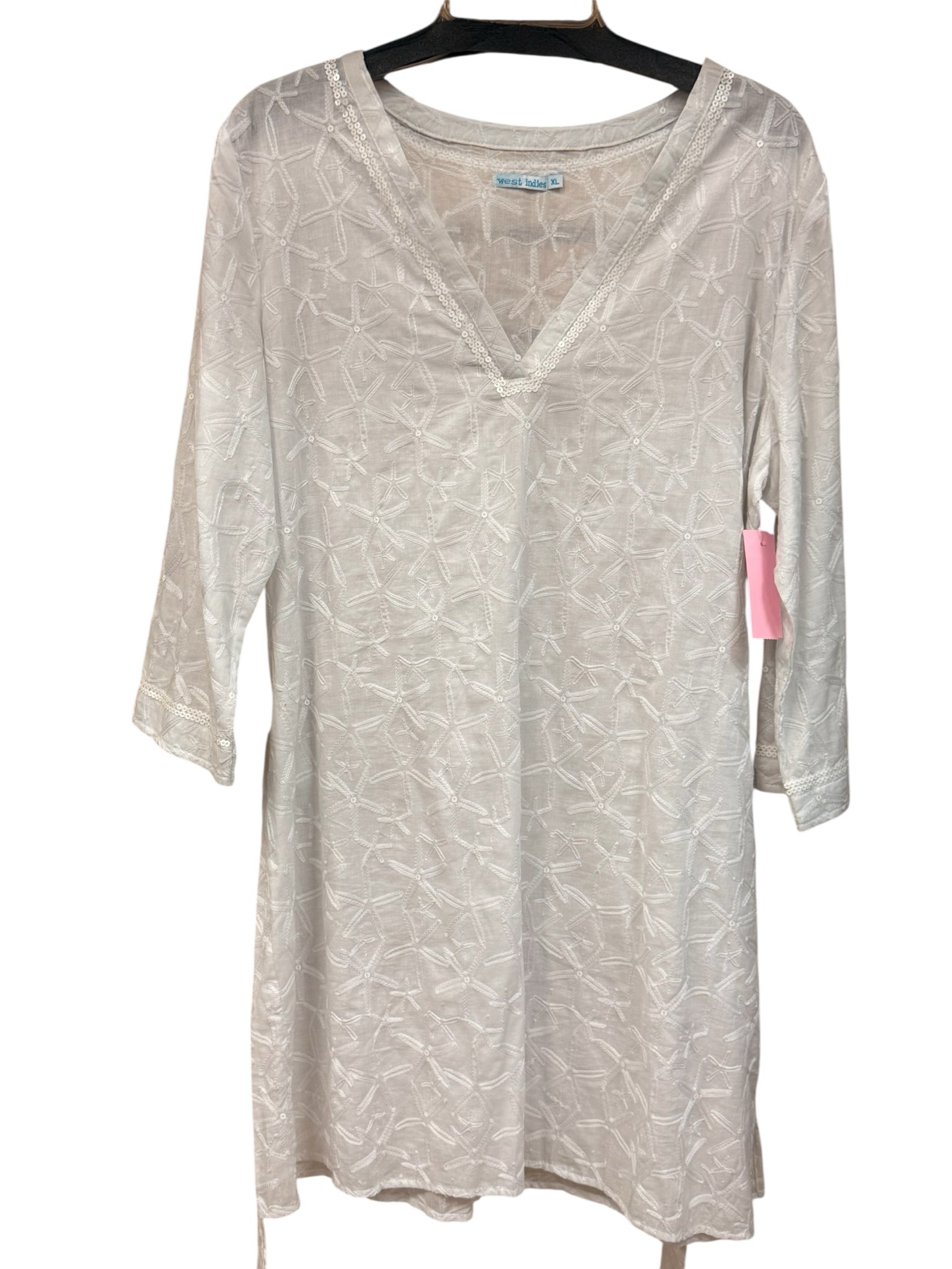 West Indies White Coverup Size XL