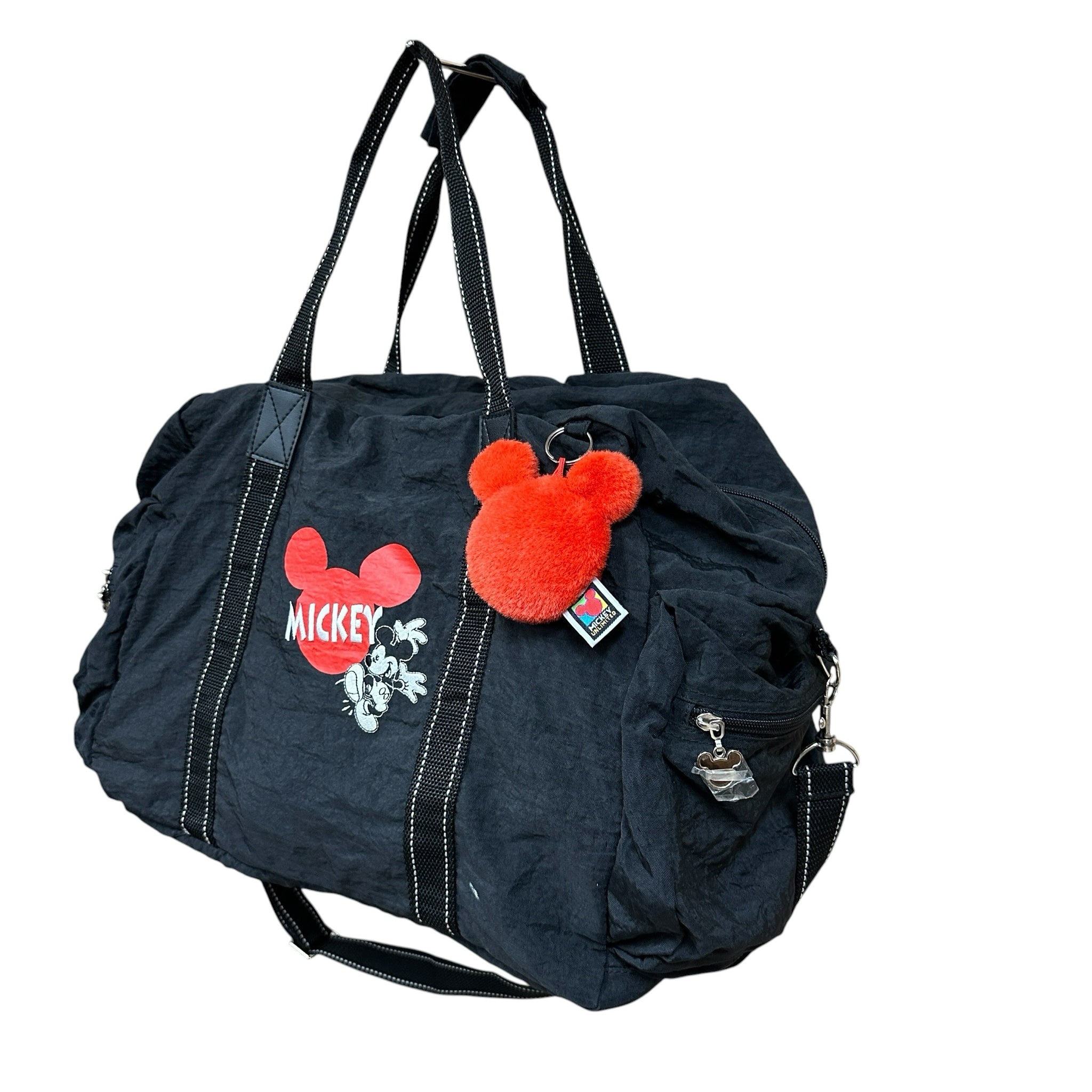 Mickey Unlimited Disney Mickey Mouse Black Nylon Travel Duffle Bag