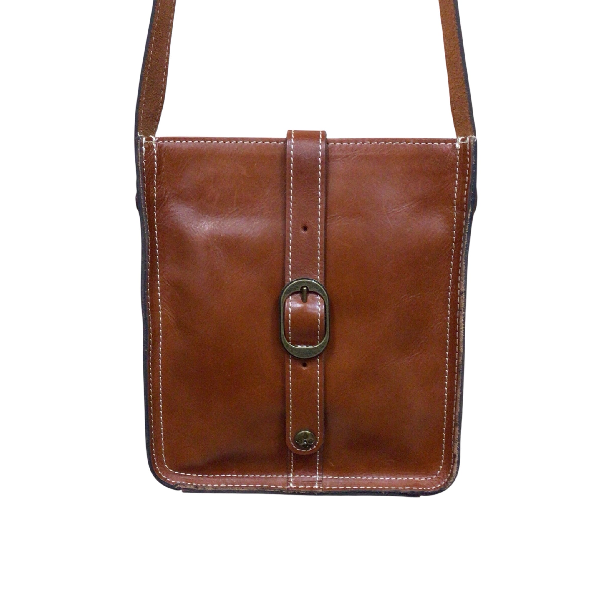 Patricia Nash Brown Venezia Leather Crossbody Bag
