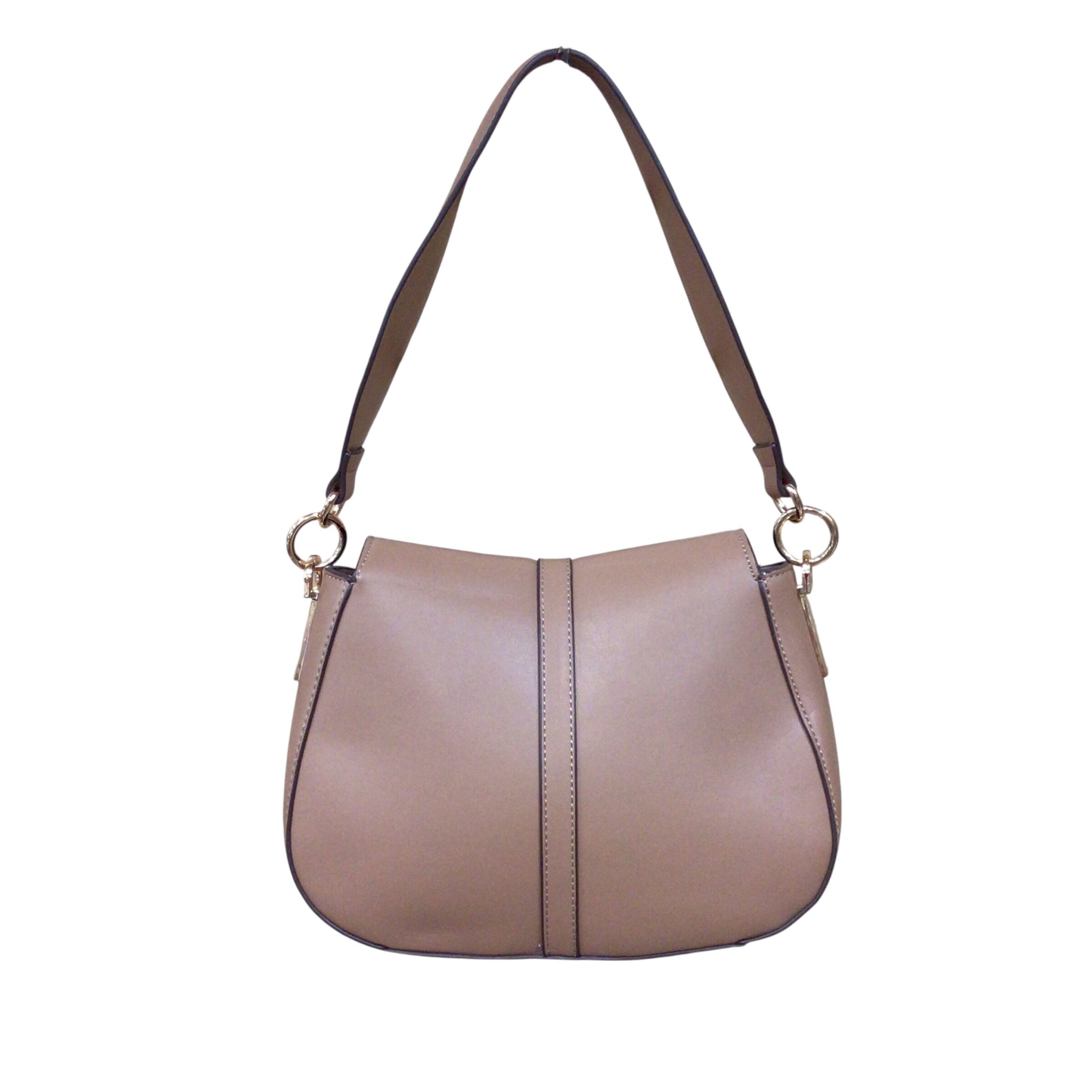 Ann Klein Brown Fold-Over Flap Shoulder Bag