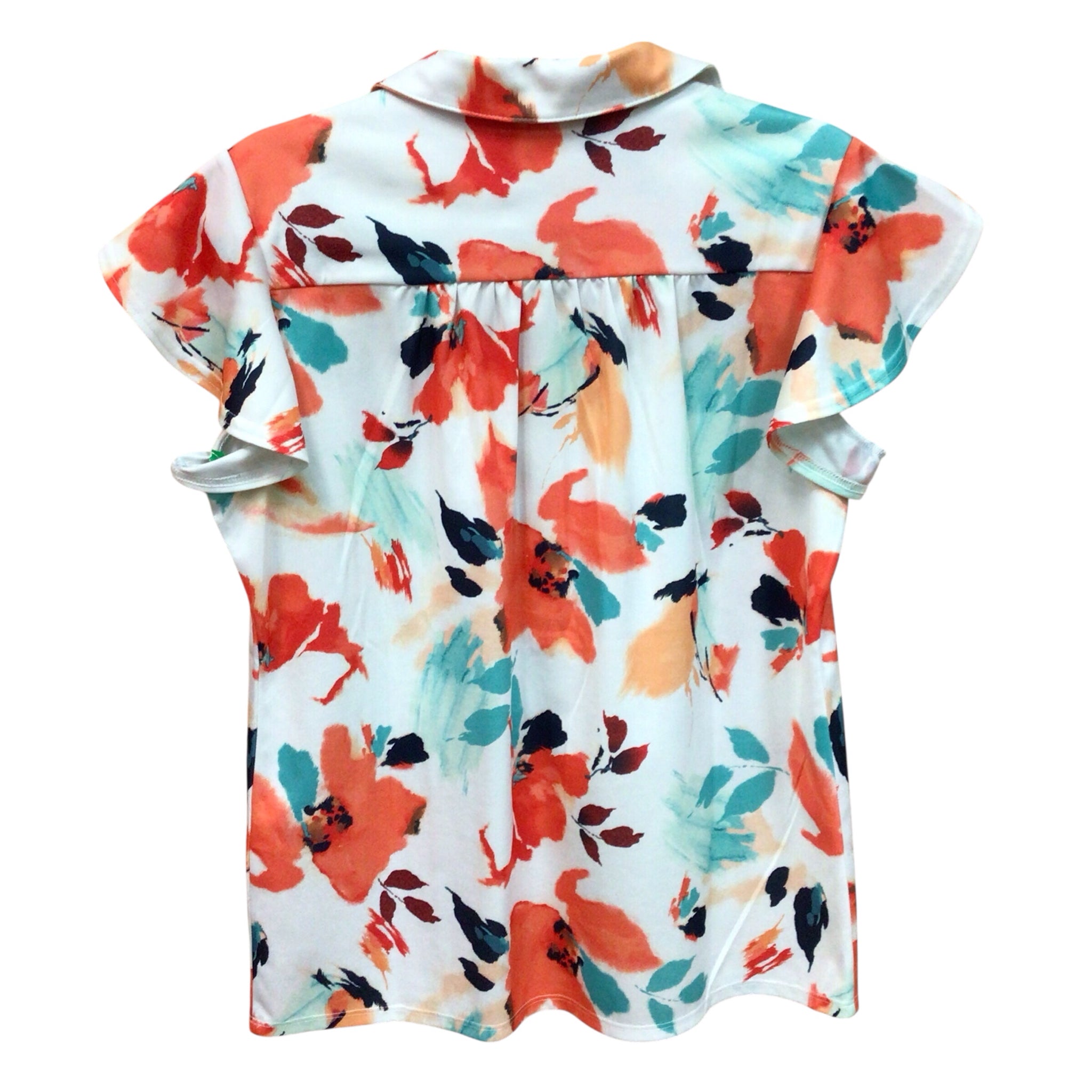 Chico's Floral Short Sleeve Top Size Medium