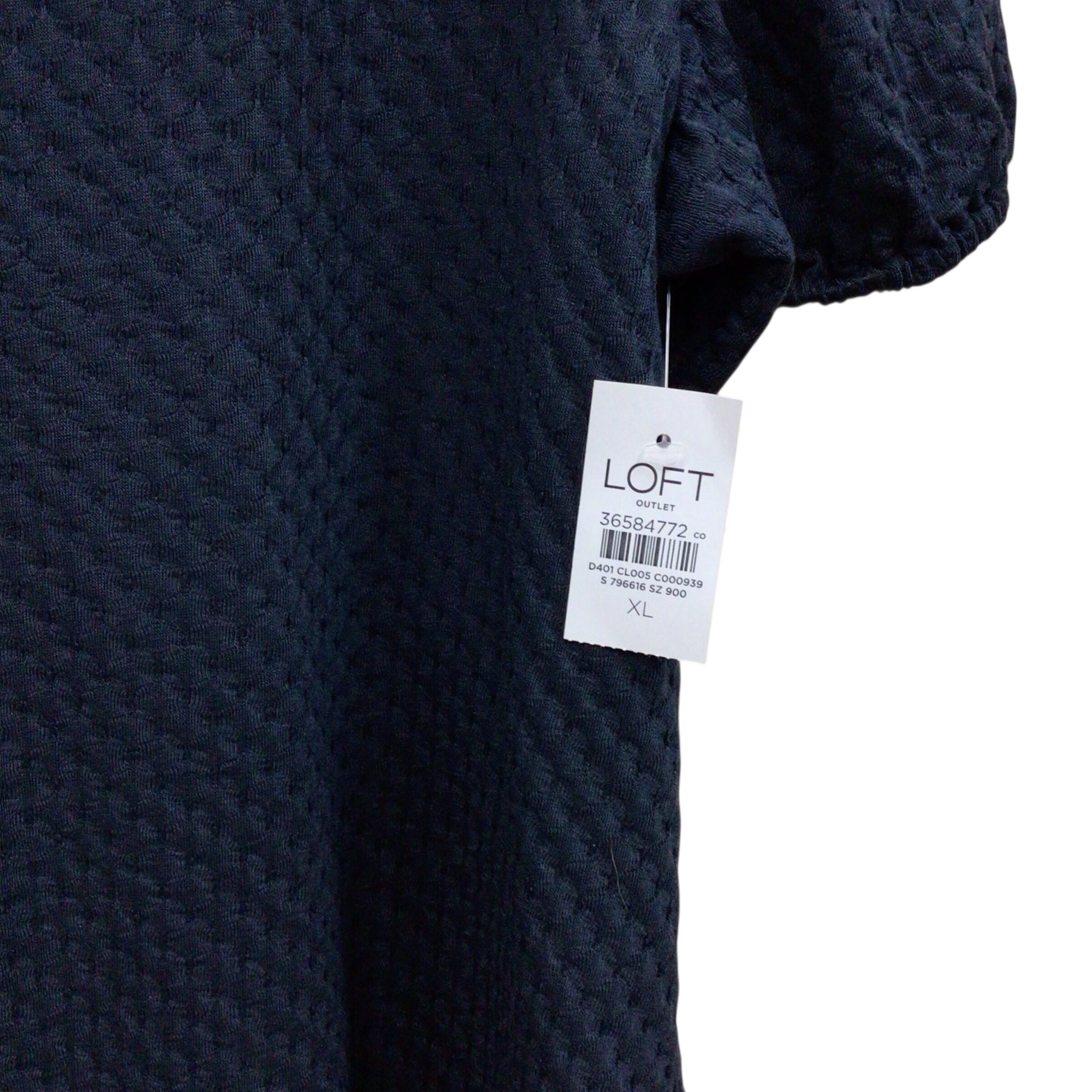 Loft Navy Short Sleeve Top Size XL